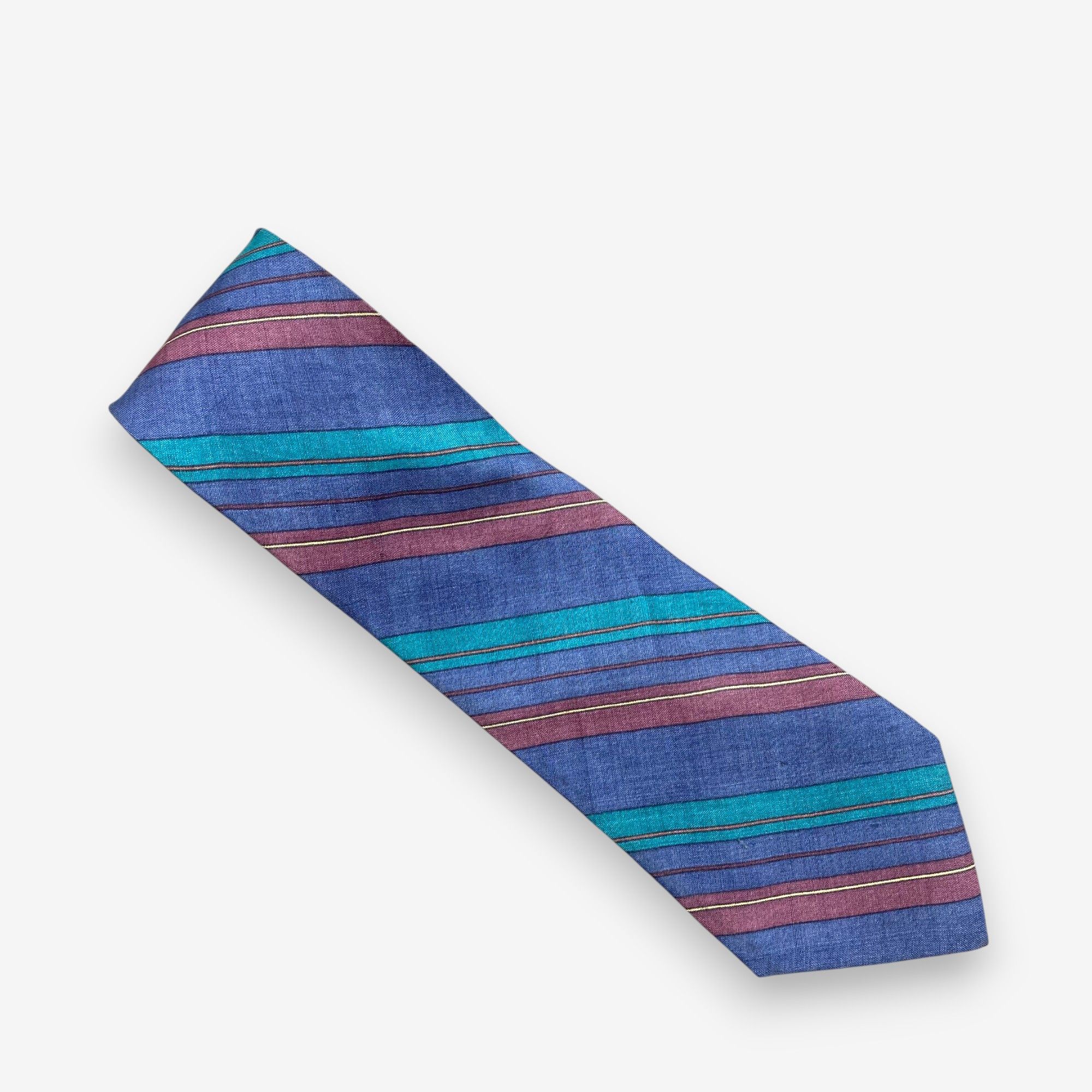 Japanese Brand Vintage Yves Saint Laurent SILK Necktie Cravate Pure Silk Size ONE SIZE - 2 Thumbnail