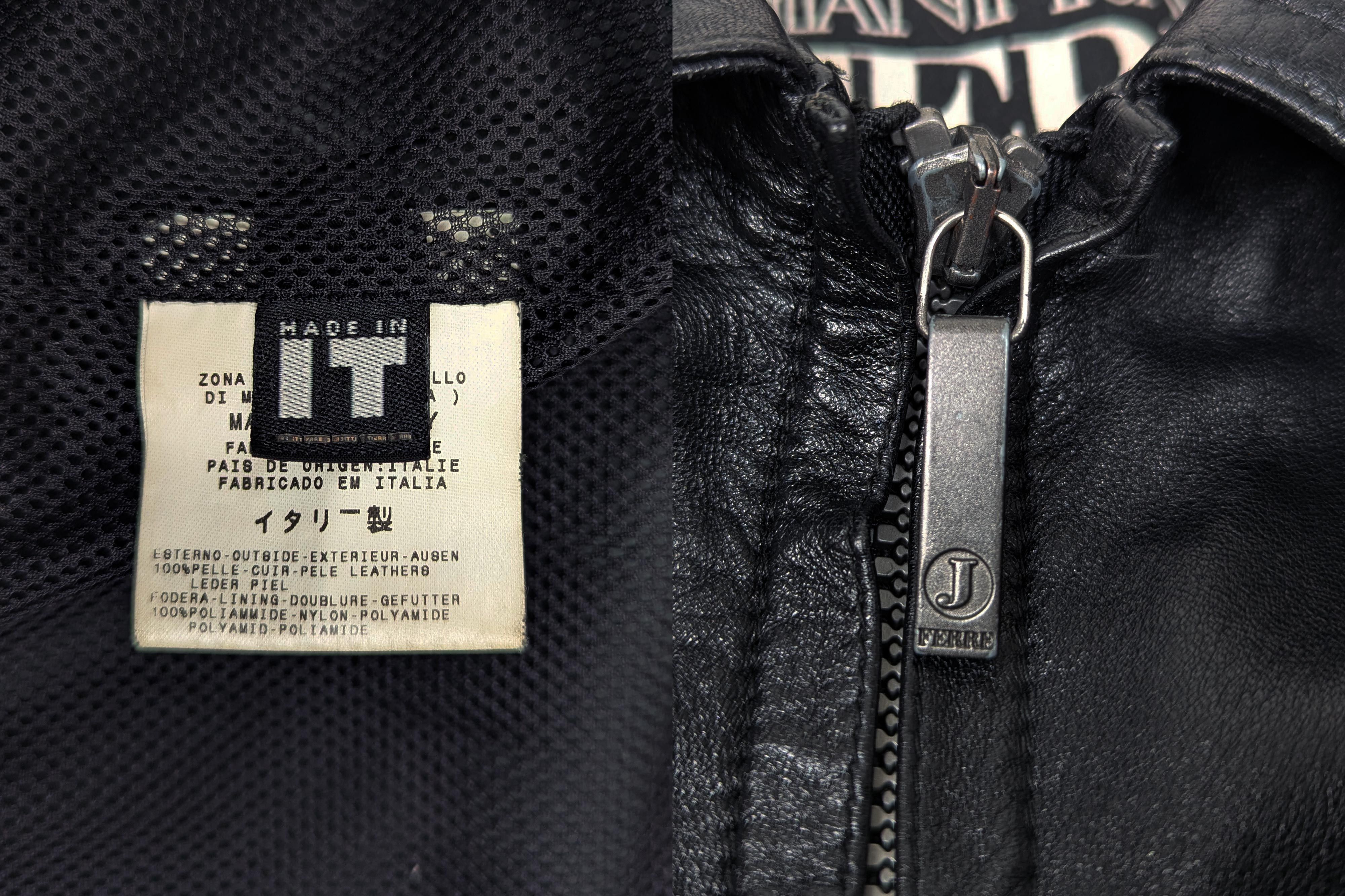 GF Ferre × Gianfranco Ferre GIANFRANCO FERRE Soft Leather Jacket Zip Vintage Size L 90s Size L / US 10 / IT 46 - 12 Thumbnail