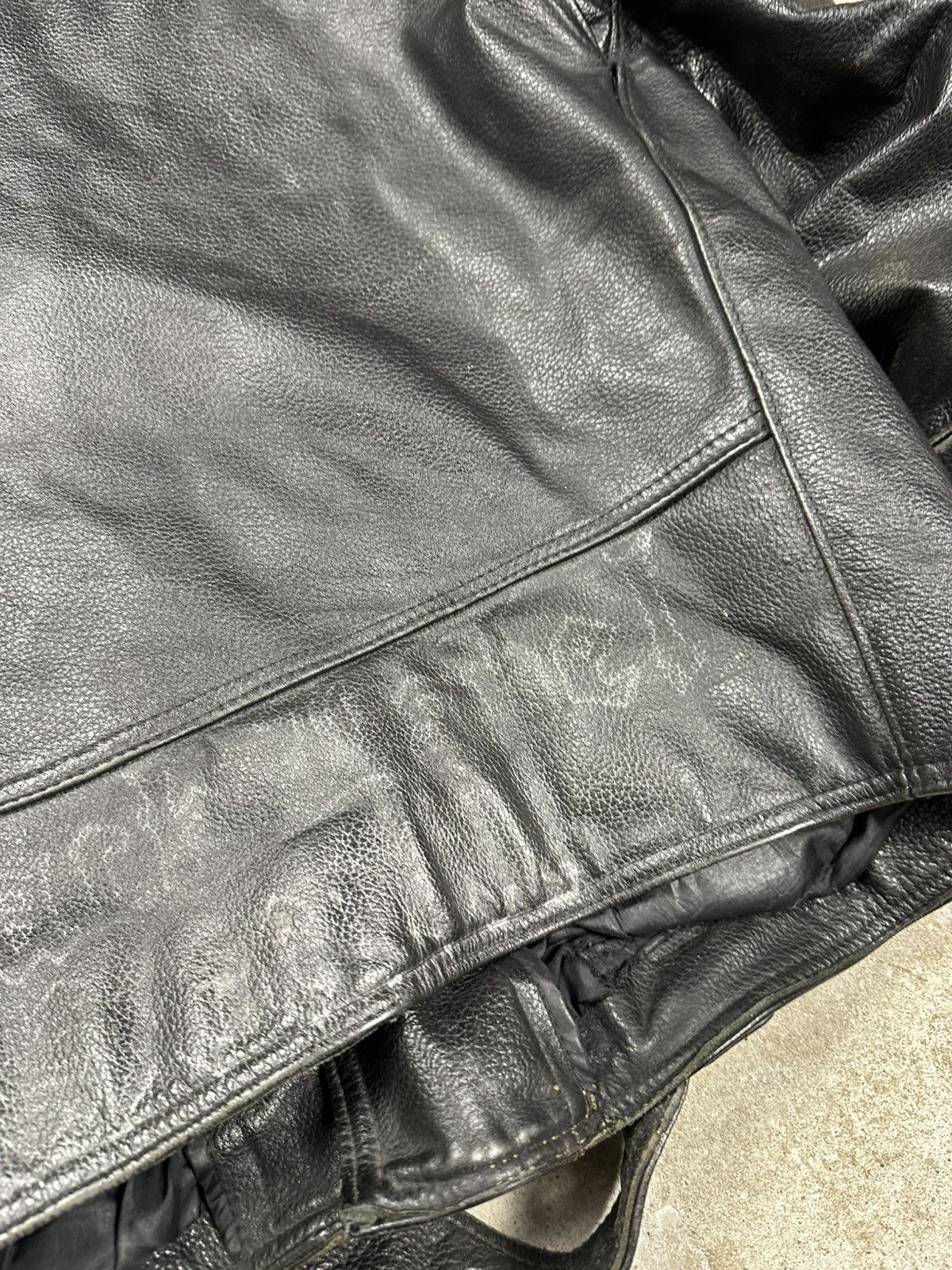 Genuine Leather × Vintage Vintage Y2K Ramones Black Moto Biker Leather Jacket Heavy Size US L / EU 52-54 / 3 - 13 Thumbnail