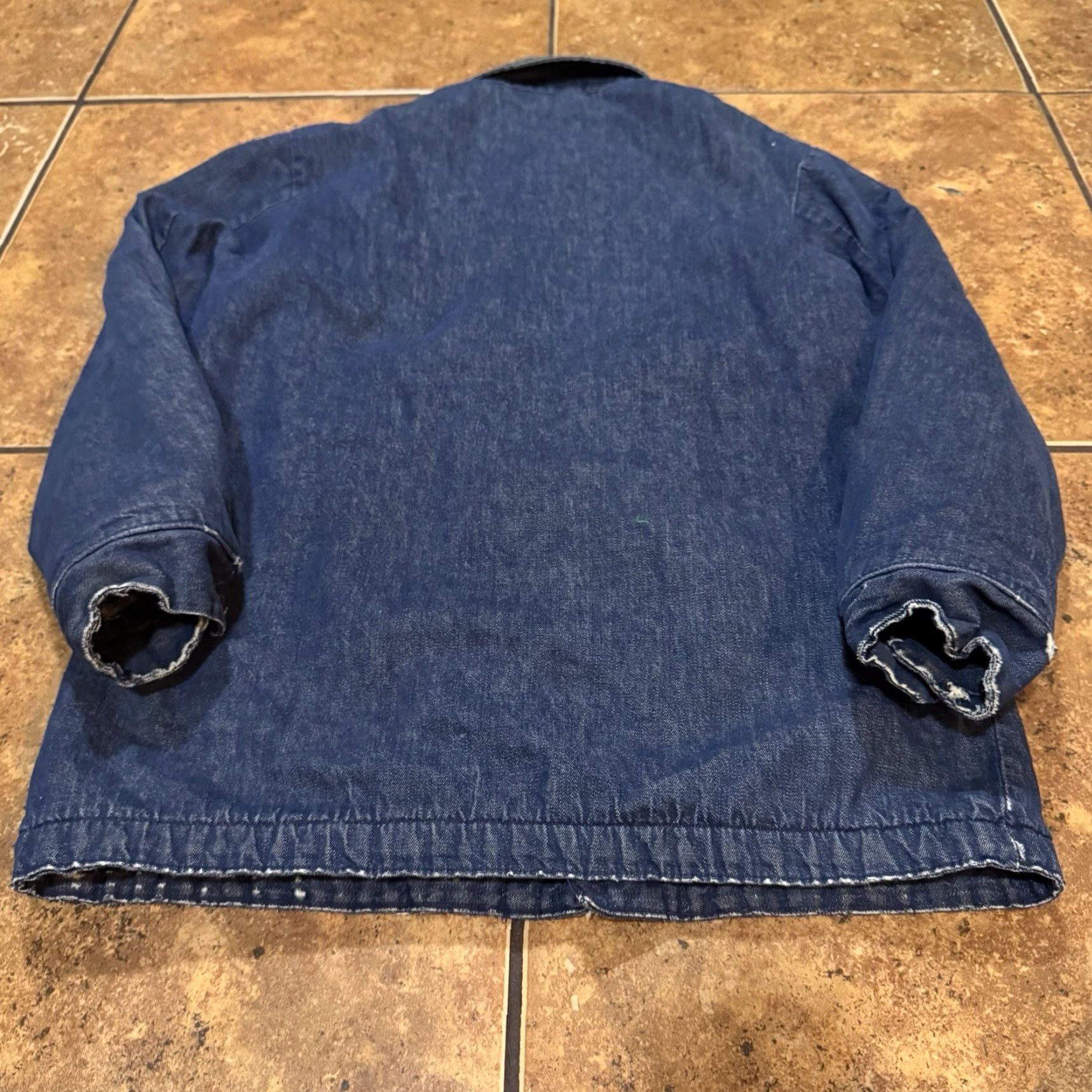 Wrangler VINTAGE Wrangler Denim Jean Chore Coat Work Jacket Mens M Blue, 60s 70s Sanforized, Overcoat, All Seasons, Lined, Pockets, Button, Regular Fit Size US 31 - 3 Thumbnail