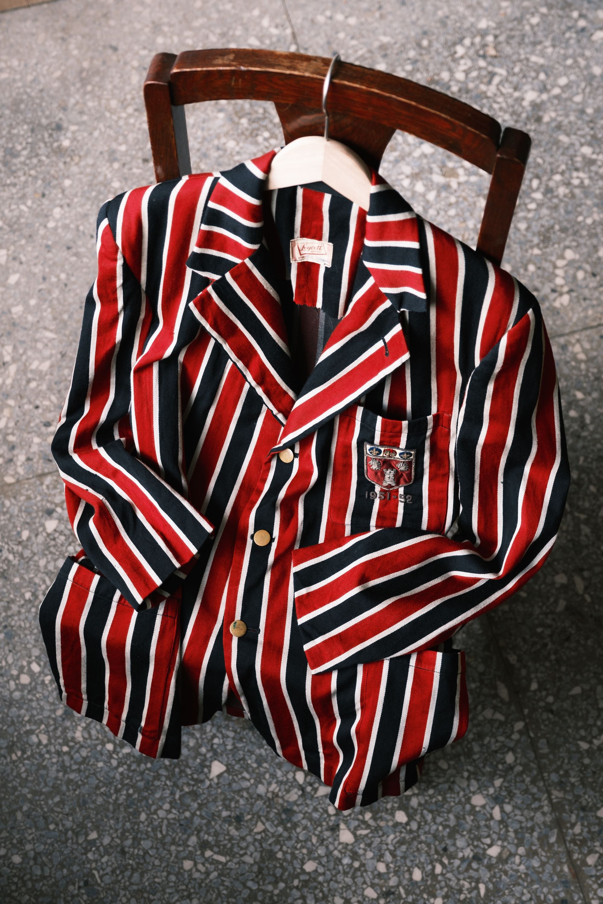 1950’s British Royal Garmmar School Boating Striped Blazer