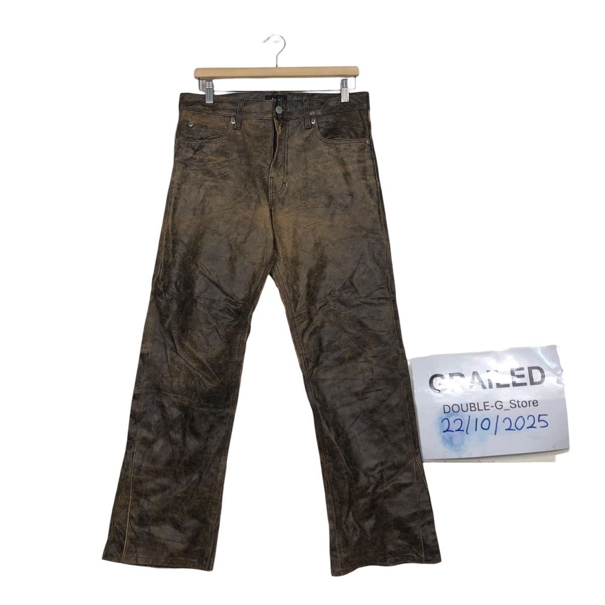 Japanese Brand 📌Vintage Biker Racing Leather Pants Dual Issey Miyake Size US 32 / EU 48 - 1 Thumbnail