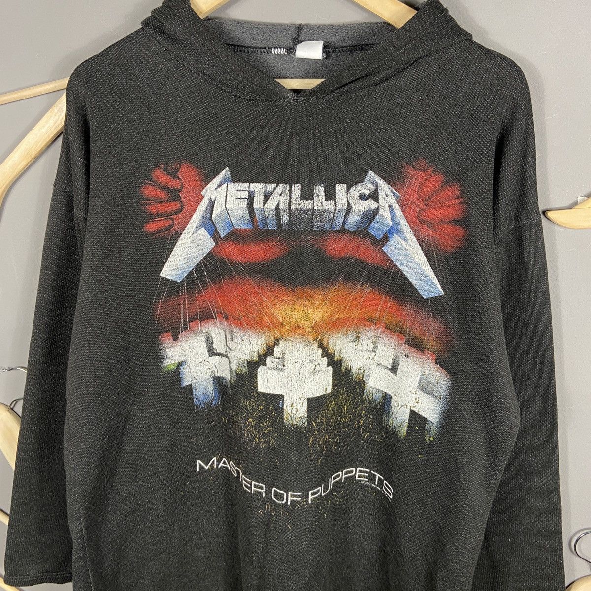 Band Tees Vintage 2002 Metallica Master Of Puppets Hooded Long Sleeve Size US XL / EU 56 / 4 - 7 Thumbnail