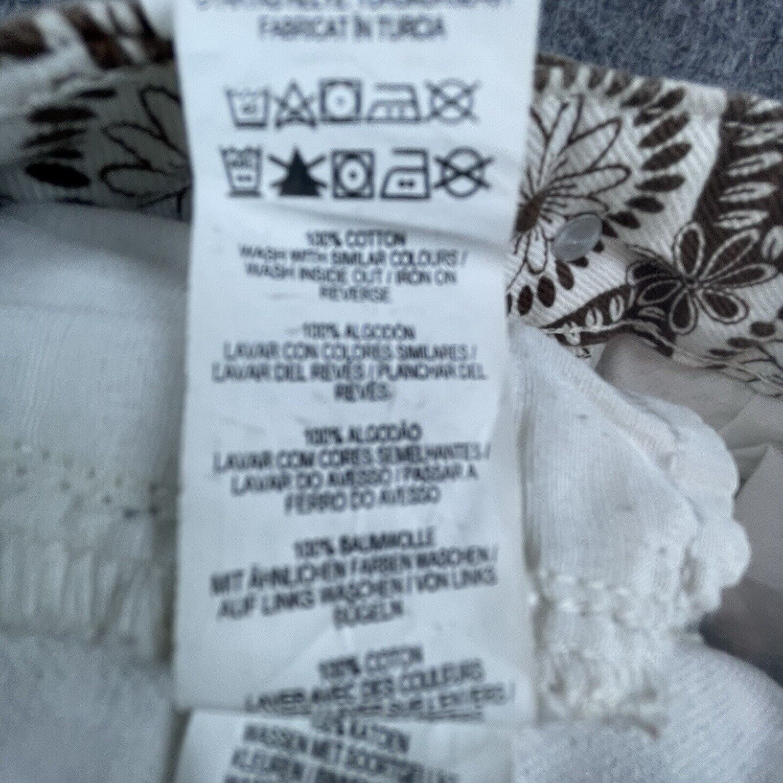 Denim & Co. Denim Co Jeans Womens 0 Brown White Floral Wide Boho Baggy Size 25" / US 0 / IT 36 - 9 Thumbnail