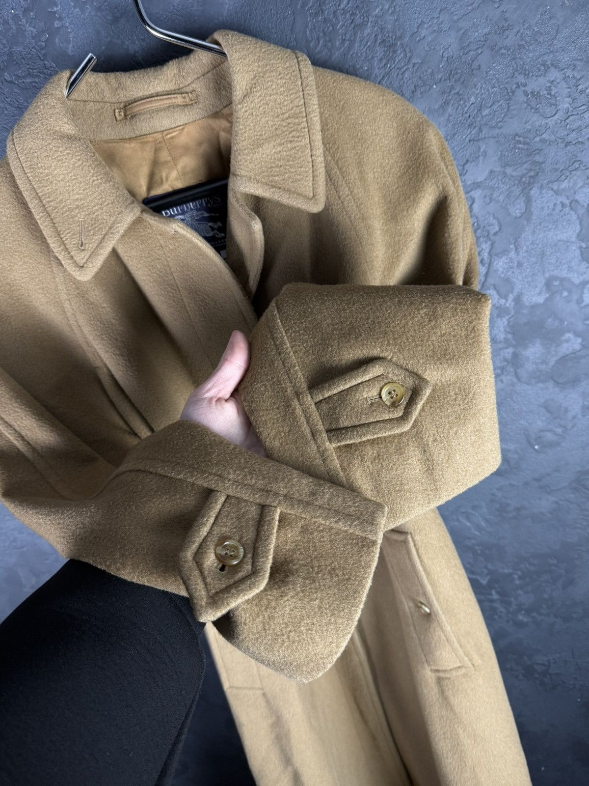 Burberry Prorsum Vintage Burberrys Prorsum Women’s Beige Wool Coat Size L / US 10 / IT 46 - 11 Thumbnail