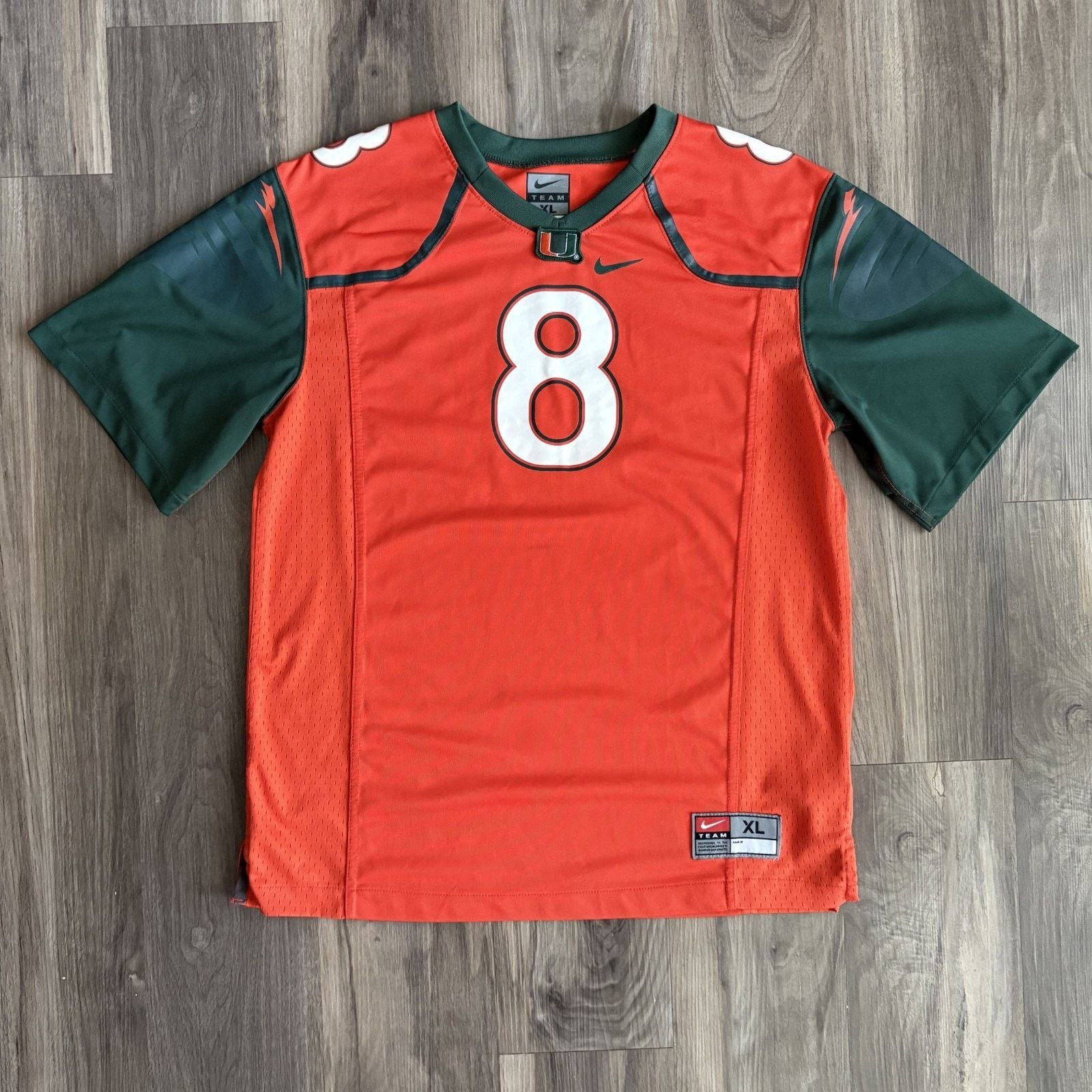 Nike Authentic 2014 Nike Miami Hurricanes Jersey Size M Size US M / EU 48-50 / 2 - 1 Thumbnail