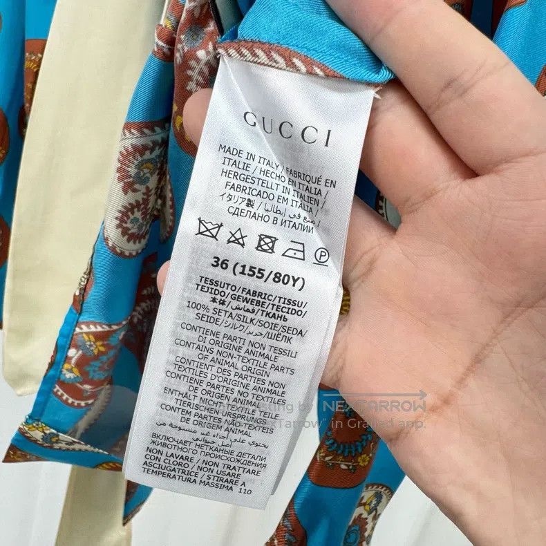 Gucci Gucci Double G letter bow tie silk shirt Size XS / US 0-2 / IT 36-38 - 6 Thumbnail