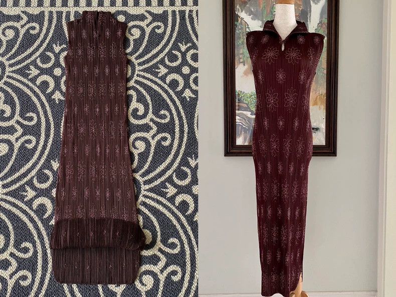 Issey Miyake Issey Miyake Retro Daisy pleated cheongsam dress Size XL / US 12-14 / IT 48-50 - 1 Thumbnail