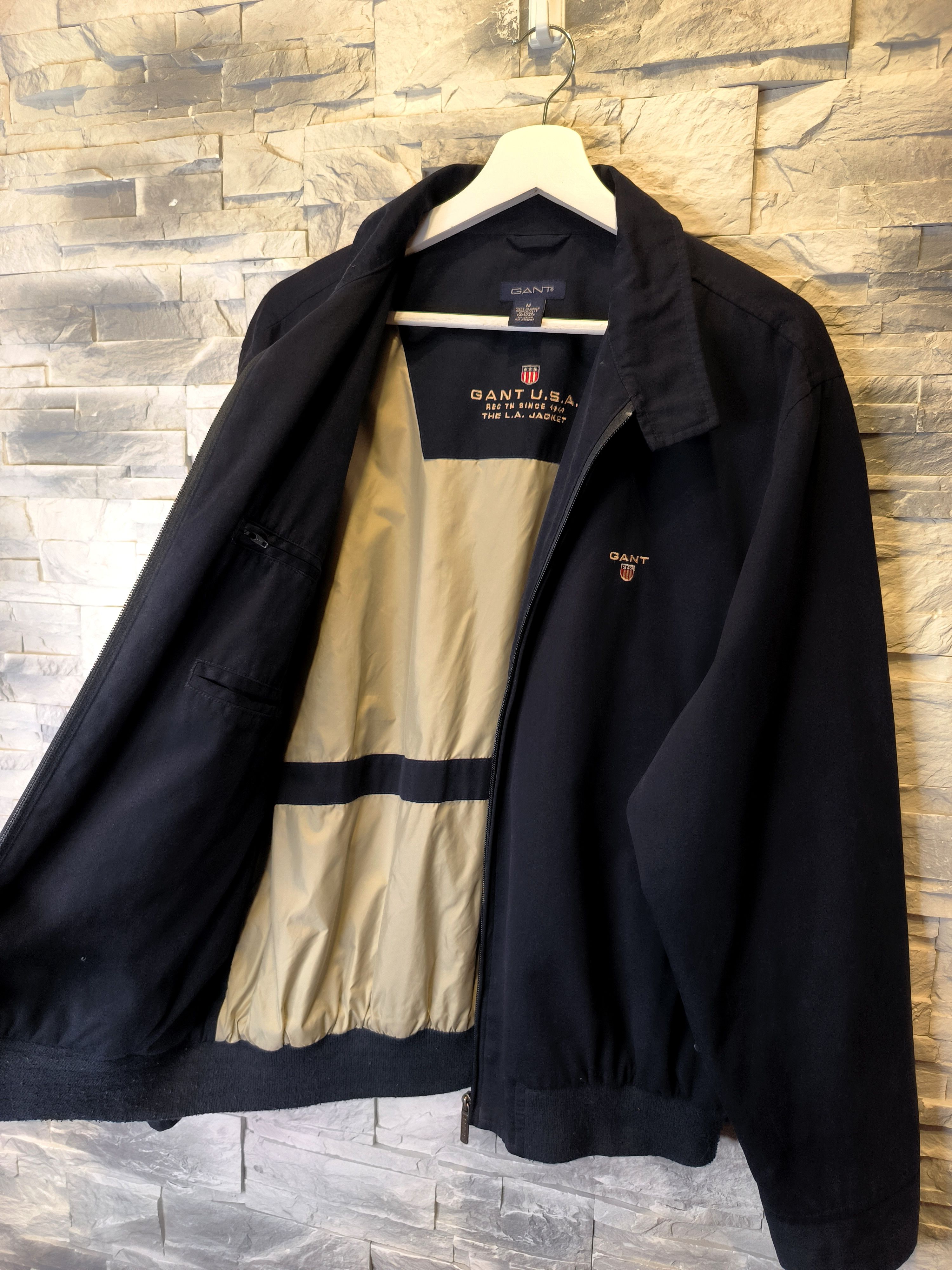 Gant Vintage Gang USA Navy Bomber Jacket Size US M / EU 48-50 / 2 - 3 Thumbnail