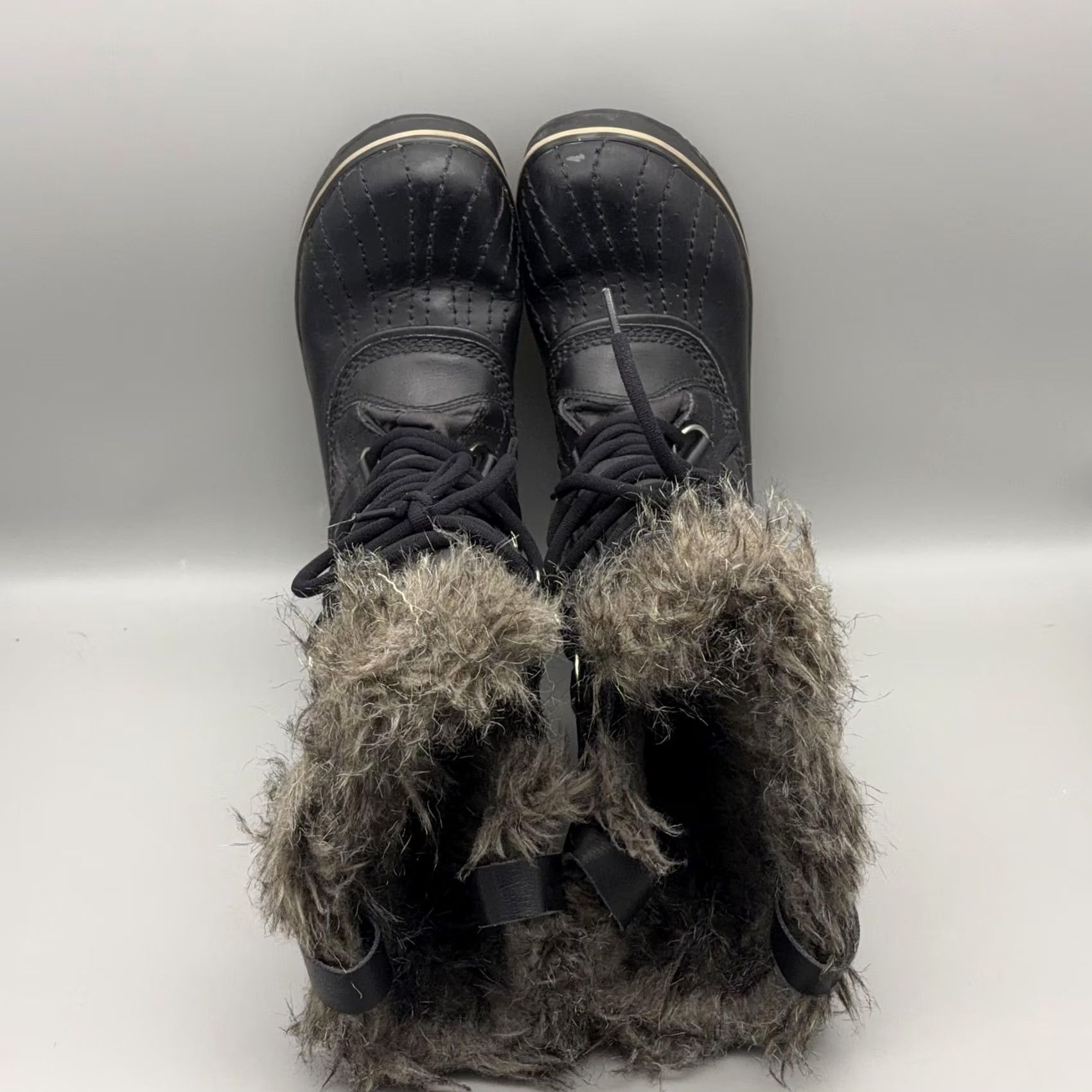 SOREL Sorel Boots Womens Size 7 Black Faux Fur Lace Up Winter Waterproof Snow Size US 5 / IT 35 - 7 Thumbnail