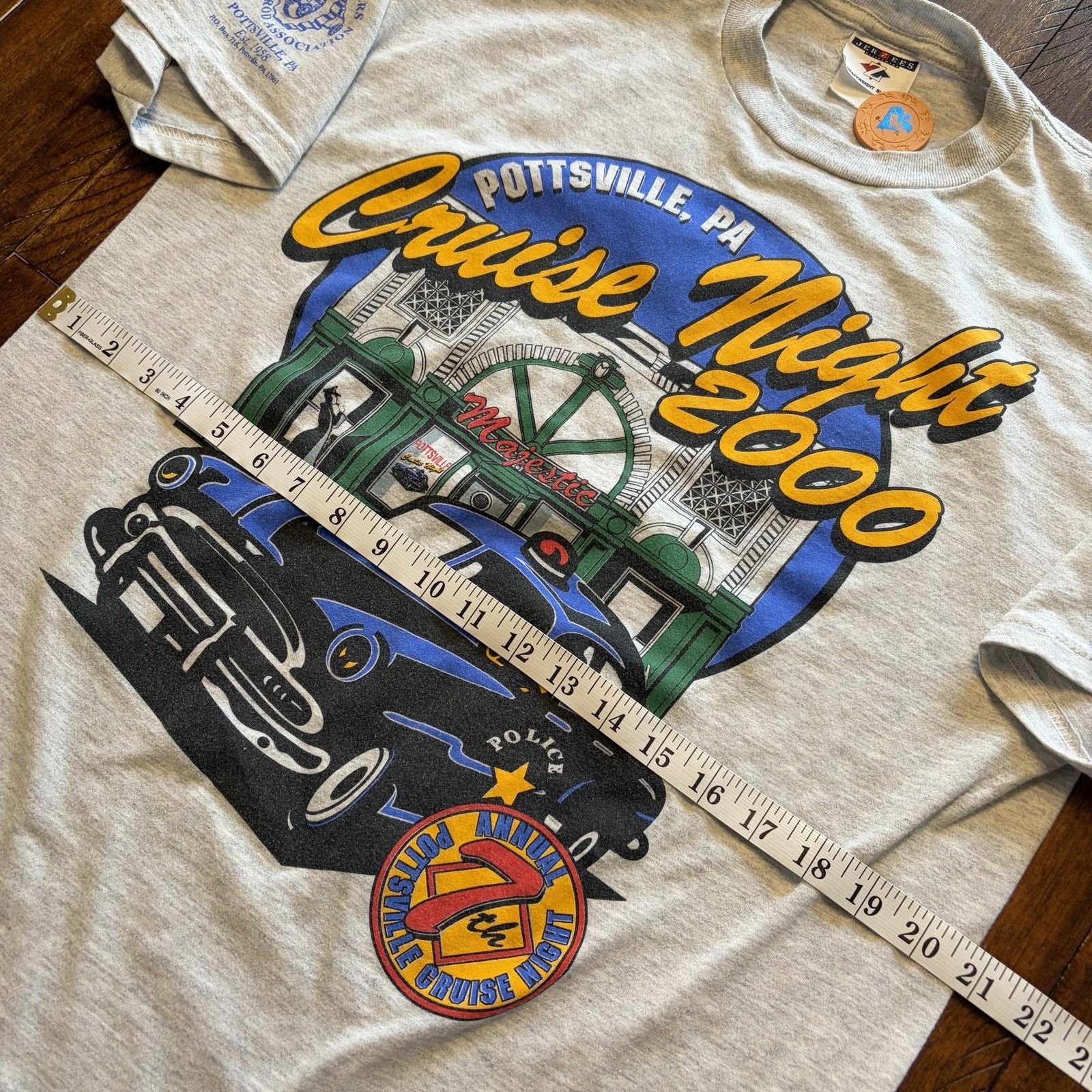 Jerzees Vtg Pottsville Cruise Night Shirt L Police Tee 2000 Jerzees Size US L / EU 52-54 / 3 - 9 Thumbnail