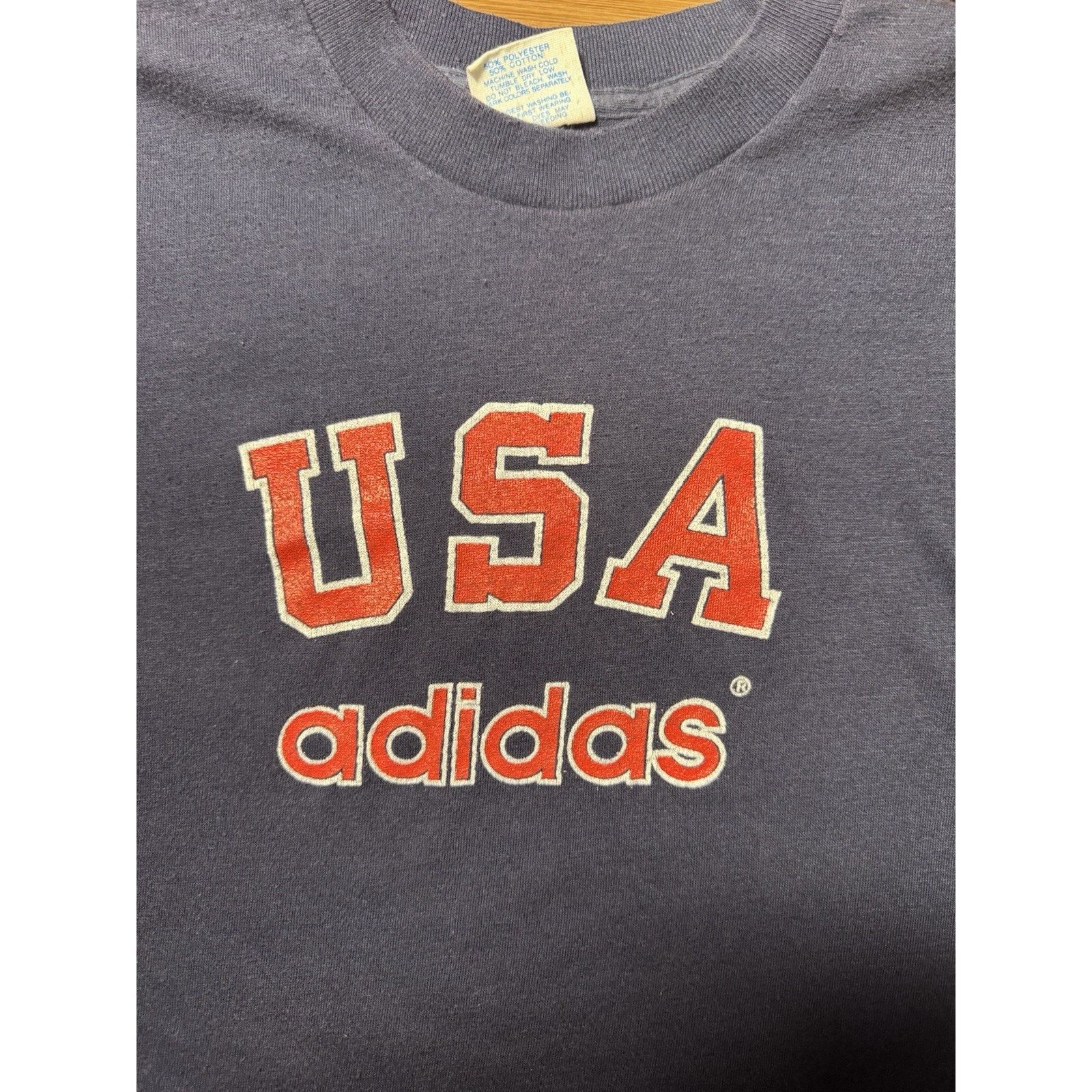 Adidas Vintage Adidas USA Shirt Single Stitch 1980s Size Large Size US L / EU 52-54 / 3 - 5 Thumbnail