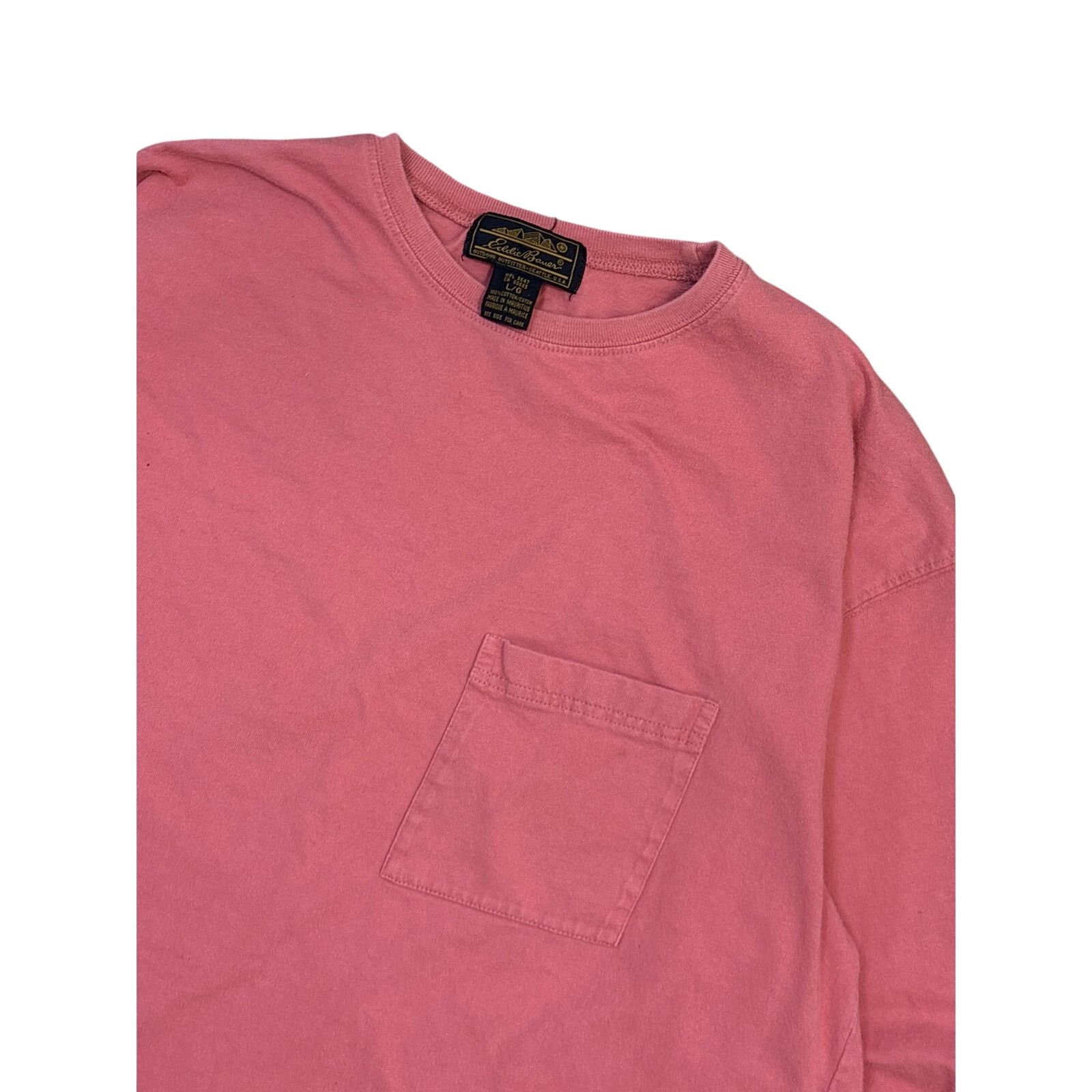 Eddie Bauer Vtg 90s Eddie Bauer 3/4 sleeve salmon Large pocket shirt Size US L / EU 52-54 / 3 - 2 Thumbnail