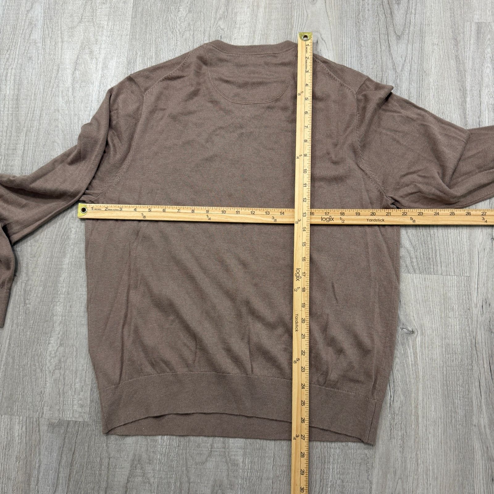 Johnston & Murphy Johnston & Murphy Alpaca Silk V-Neck Sweater Large Brown Size US L / EU 52-54 / 3 - 8 Thumbnail