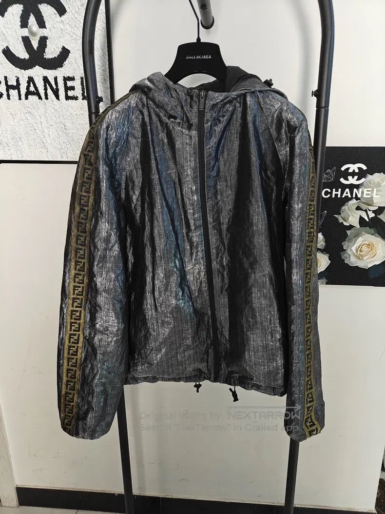 Fendi Fendi Pinstripe Zip-Up Down Jacket Size US M / EU 48-50 / 2 - 1 Thumbnail
