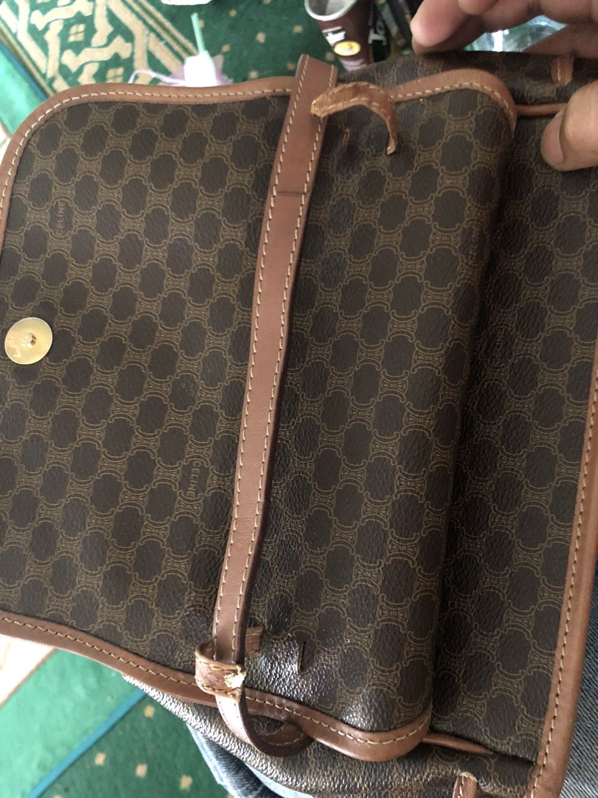 Celine × Vintage Celine Monogram Leather Clutch Bag Size ONE SIZE - 10 Thumbnail