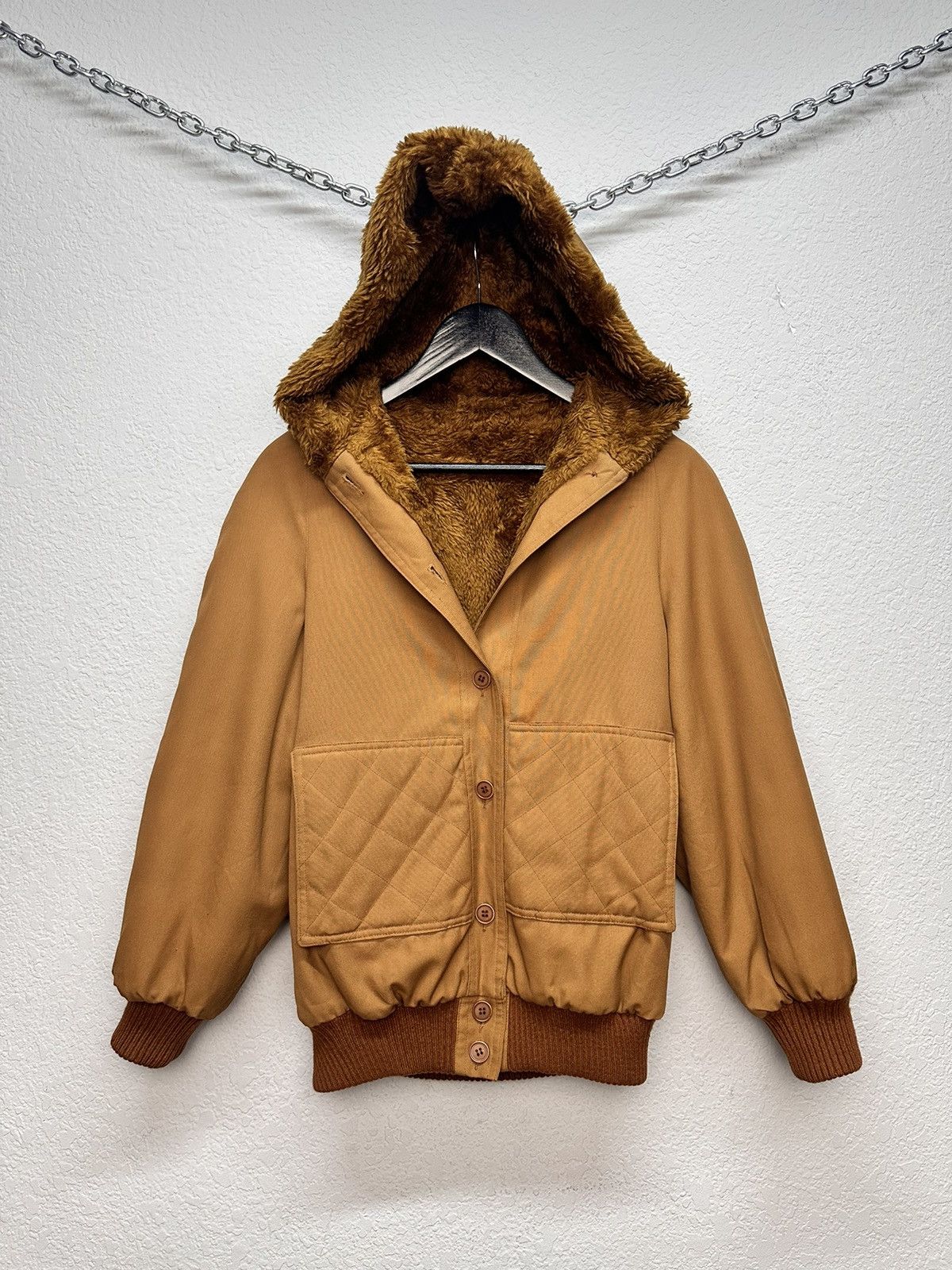 If Six Was Nine Vintage Brown Bomber Jacket Fleece Lined 90s Workwear LGB Size US M / EU 48-50 / 2 - 1 Thumbnail