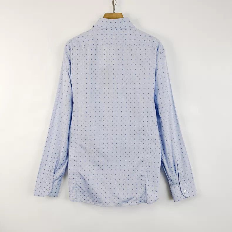 Gucci Gucci Light blue lapel embroidered G logo long-sleeved shi Size M / US 6-8 / IT 42-44 - 2 Thumbnail