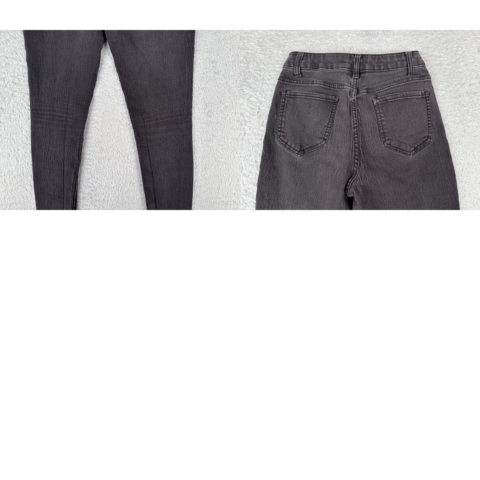 Vintage No Boundaries Jeans Women Junior 5 Black Denim Skinny Button Fly Mid Rise 23X24 Cotton Size 27" / US 4 / IT 40 - 10 Thumbnail