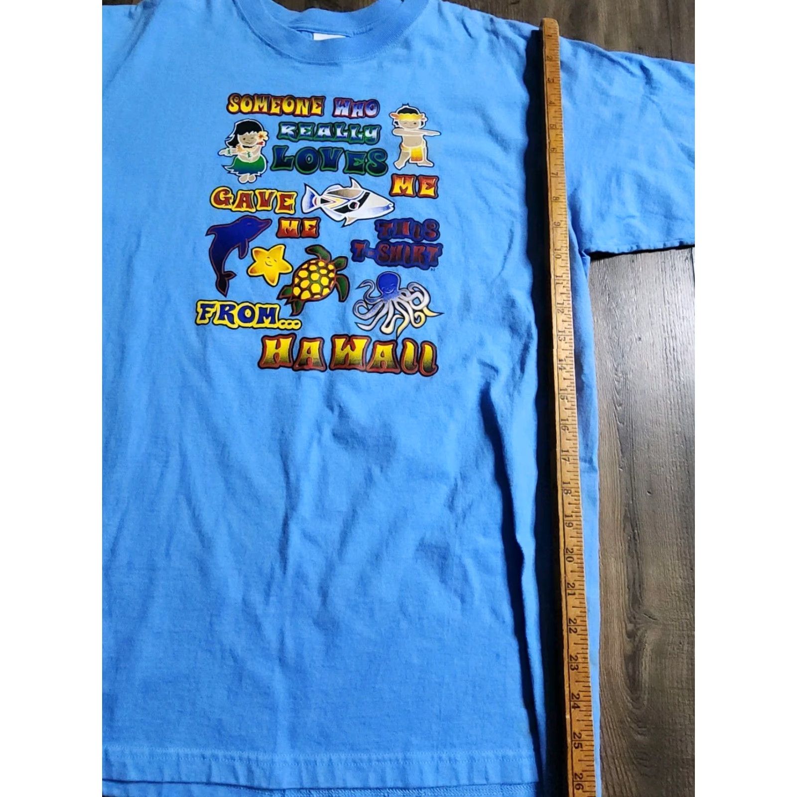 Anvil VINTAGE Anvil T-Shirt Mens Distress 90s Hawaii Travel Blue Short Sleeve Crew Neck L Size US L / EU 52-54 / 3 - 3 Thumbnail