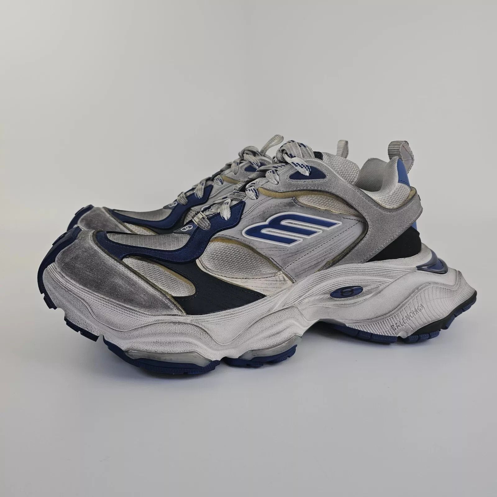 Balenciaga Balenciaga Cargo White/Blue Low Top Sneakers New | Grailed