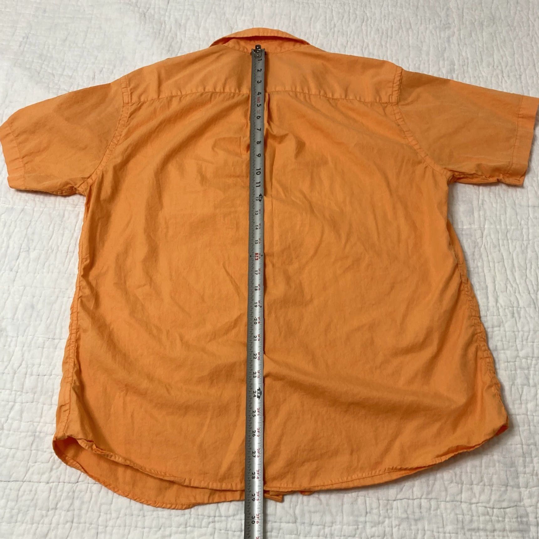 Peter Millar Peter Millar Shirt Mens Large Orange Seaside Collection Cotton Silk Button Up Size US L / EU 52-54 / 3 - 5 Thumbnail