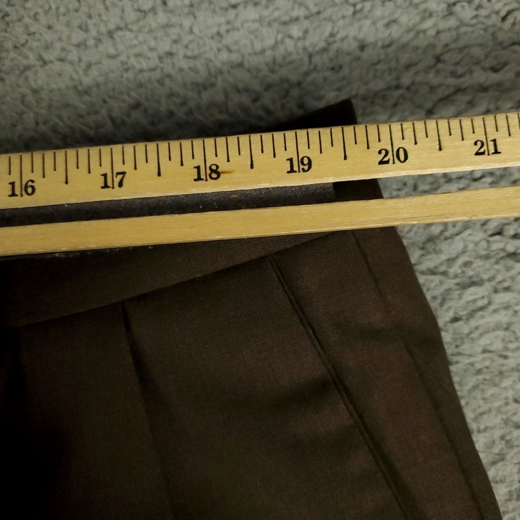 Zanella Zanella Pants Mens 40x30 Brown Bennett Wool Slacks Pleated Trousers Chino Dress Pants Regular Wool Front Pleated Long URL: not applicable Size US 40 / EU 56 - 3 Thumbnail