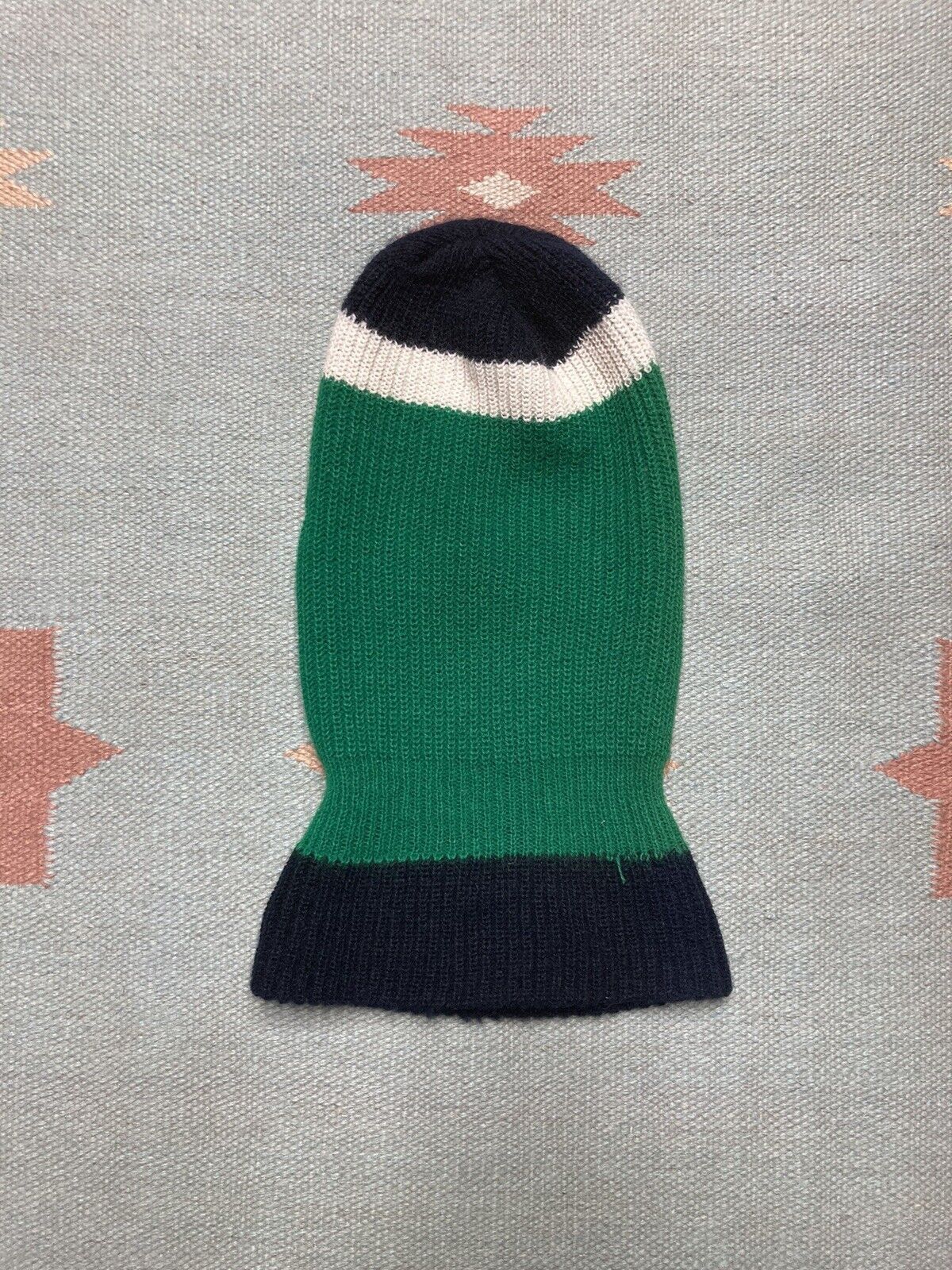 Vintage Ski Mask 3 Hole Robber Knit Balaclava Full Face Beanie 70s Size ONE SIZE - 4 Thumbnail