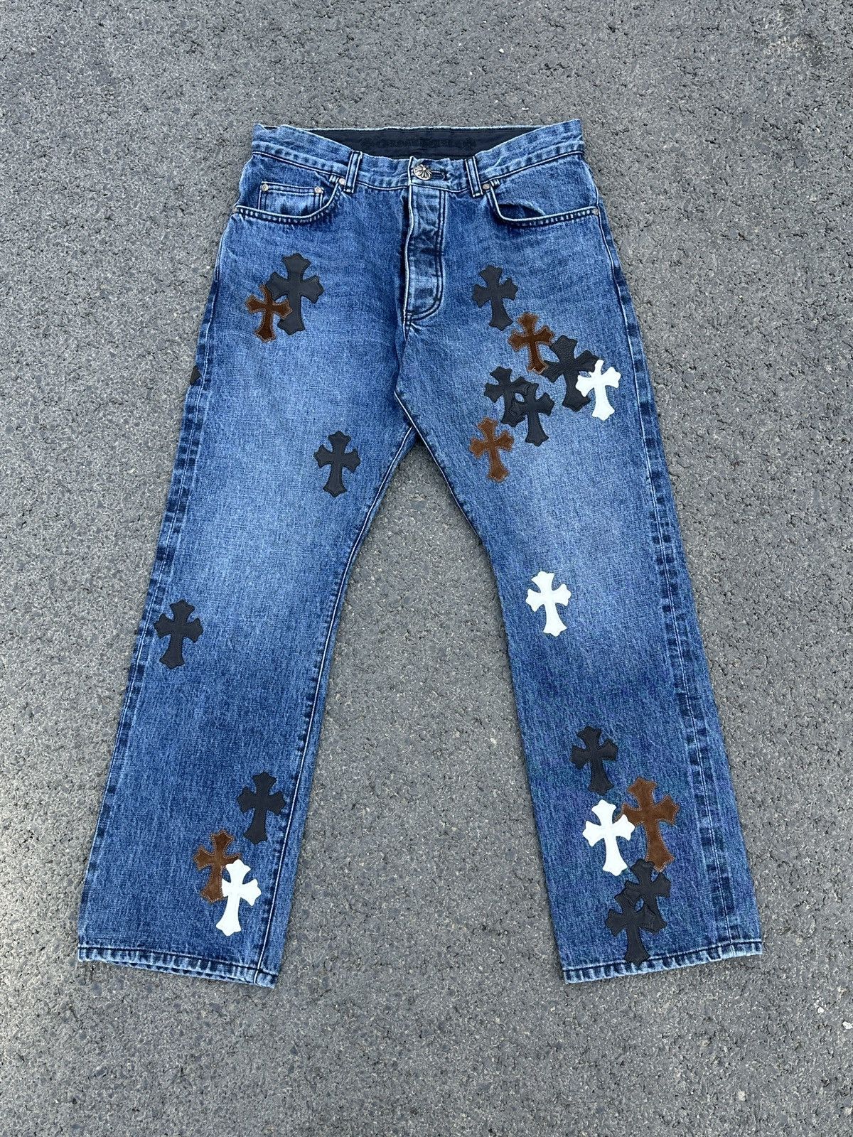 Chrome Hearts Chrome Hearts Blue Patch Jeans Size US 34 / EU 50 - 1 Thumbnail