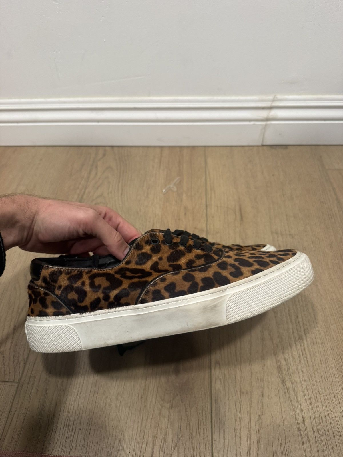 Saint Laurent Paris Ponyhair Leopard Venice Skates Size US 8 / EU 41 - 3 Thumbnail