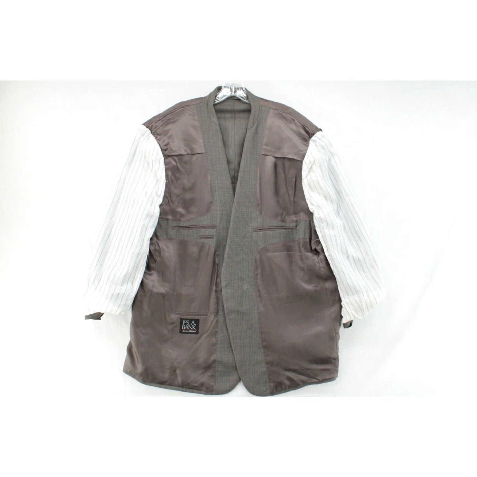 Jos. A. Bank VINTAGE Jos. A. Bank Blazer Men's 50R Gray Micro Houndstooth Preppy Regencycore Boss Shirt Size 50R - 6 Thumbnail