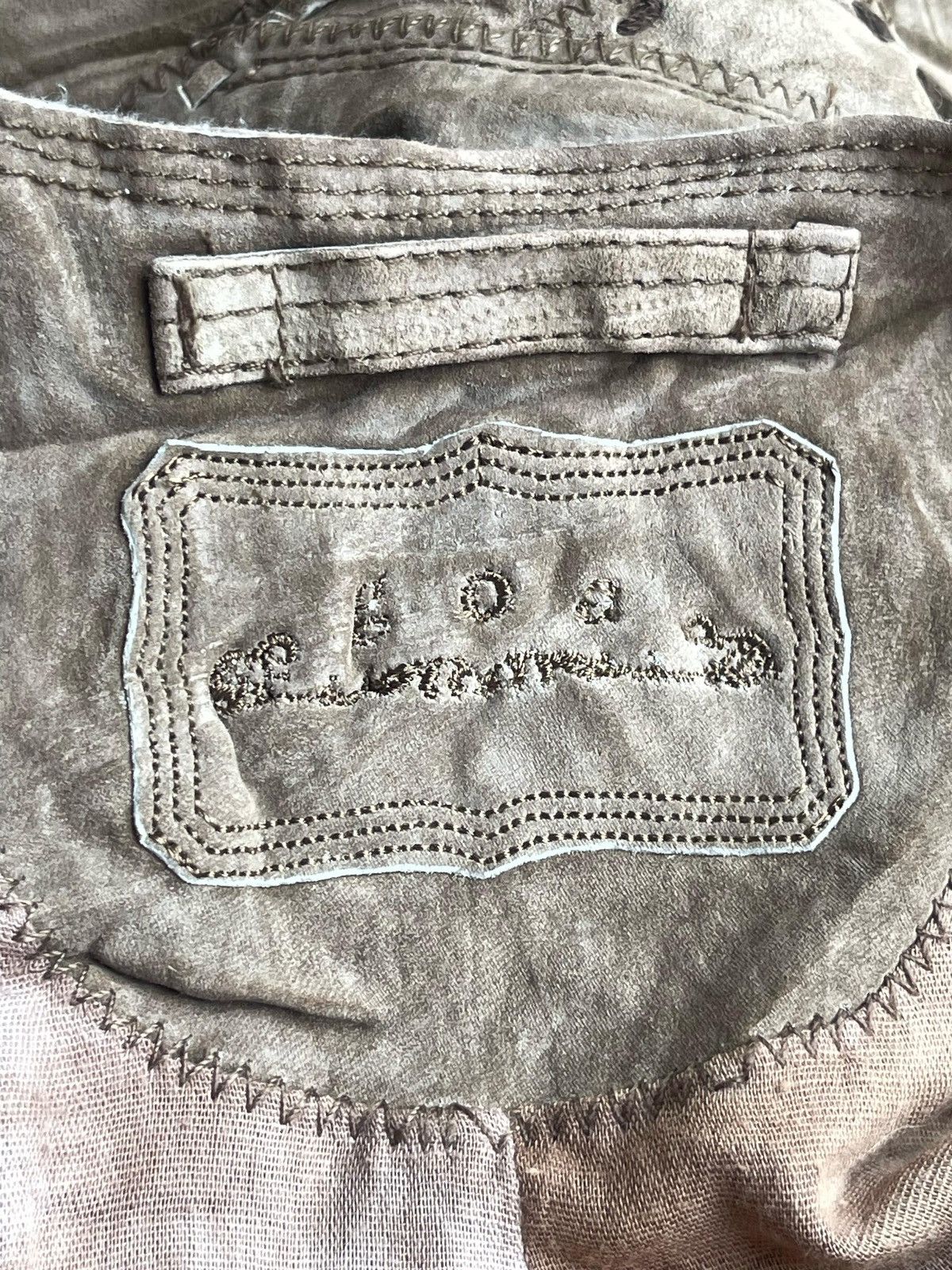 If Six Was Nine × Japanese Brand × Le Grande Bleu (L.G.B.) GOA Deconstructed Suede Leather Jacket Size US M / EU 48-50 / 2 - 20 Thumbnail