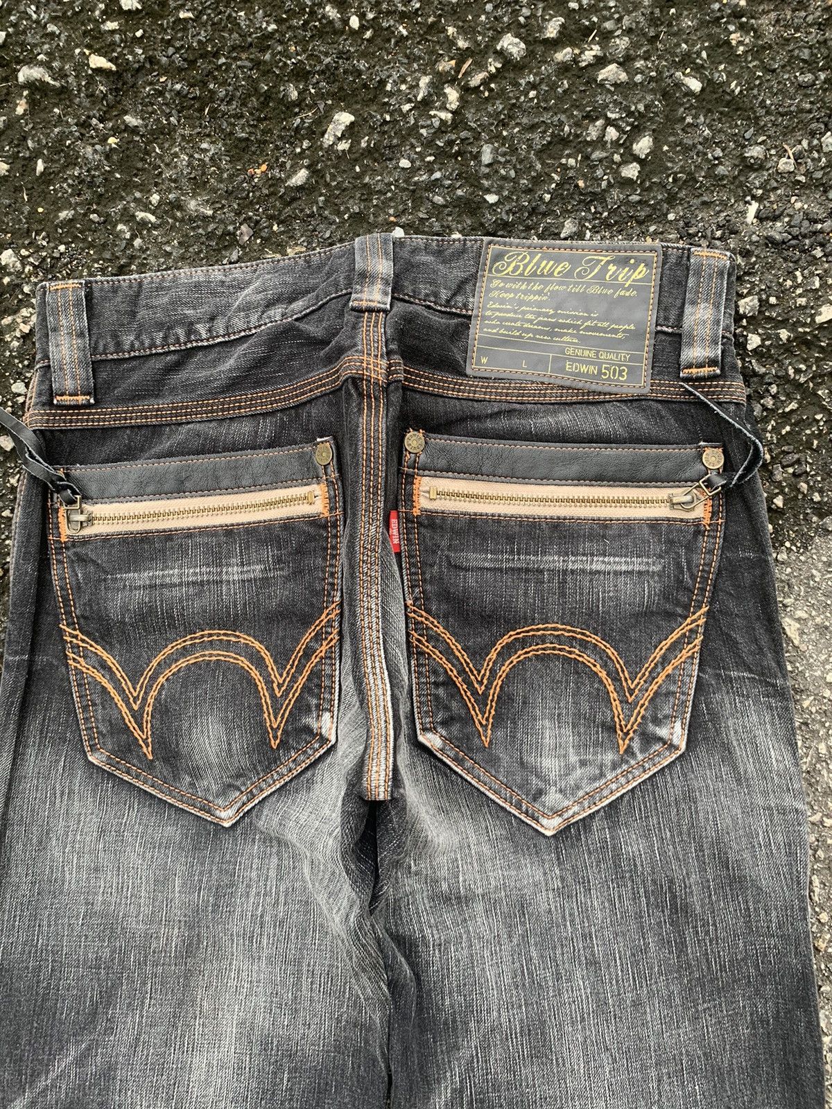 Edwin EDWIN 503 NAVAJO STYLE FADED & RUSTY MUDMAX DISTRESSED DENIM Size US 31 - 9 Thumbnail