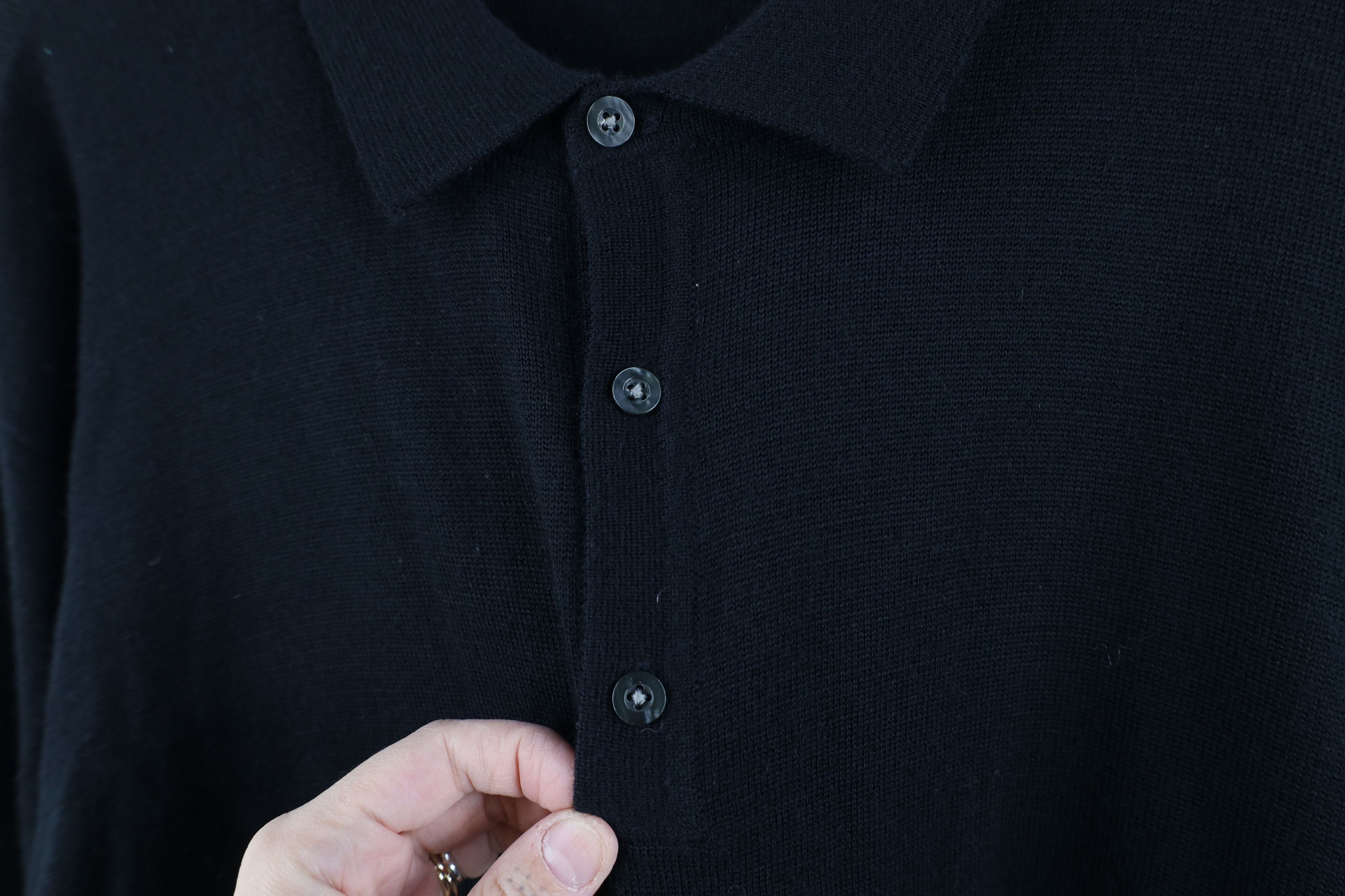 Vintage Vintage 90s Streetwear Merino Wool Collared Polo Sweater Size US L / EU 52-54 / 3 - 4 Thumbnail