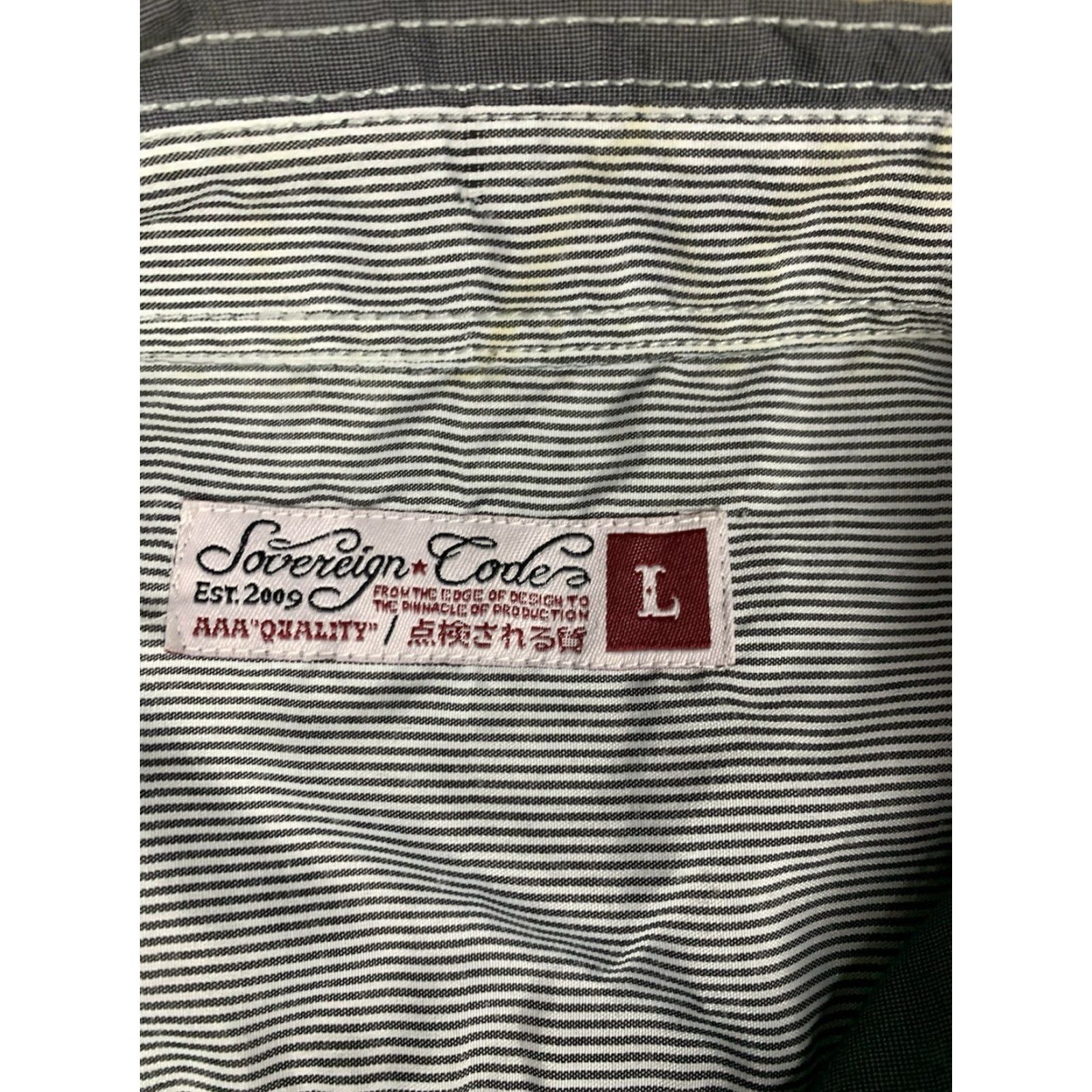 Sovereign Code Sovereign Code Shirt L Gray Short Sleeve Button Up Pockets Collared Button-Down Size US L / EU 52-54 / 3 - 3 Thumbnail