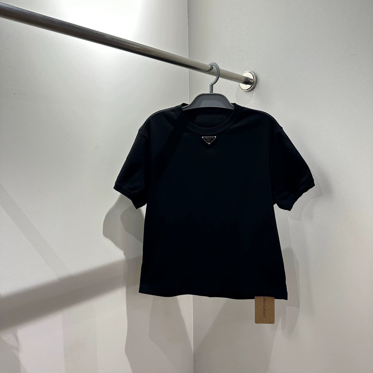 Prada Prada may539 Triangle Logo Cotton Short Sleeve T-shirt L Size L / US 10 / IT 46 - 1 Thumbnail