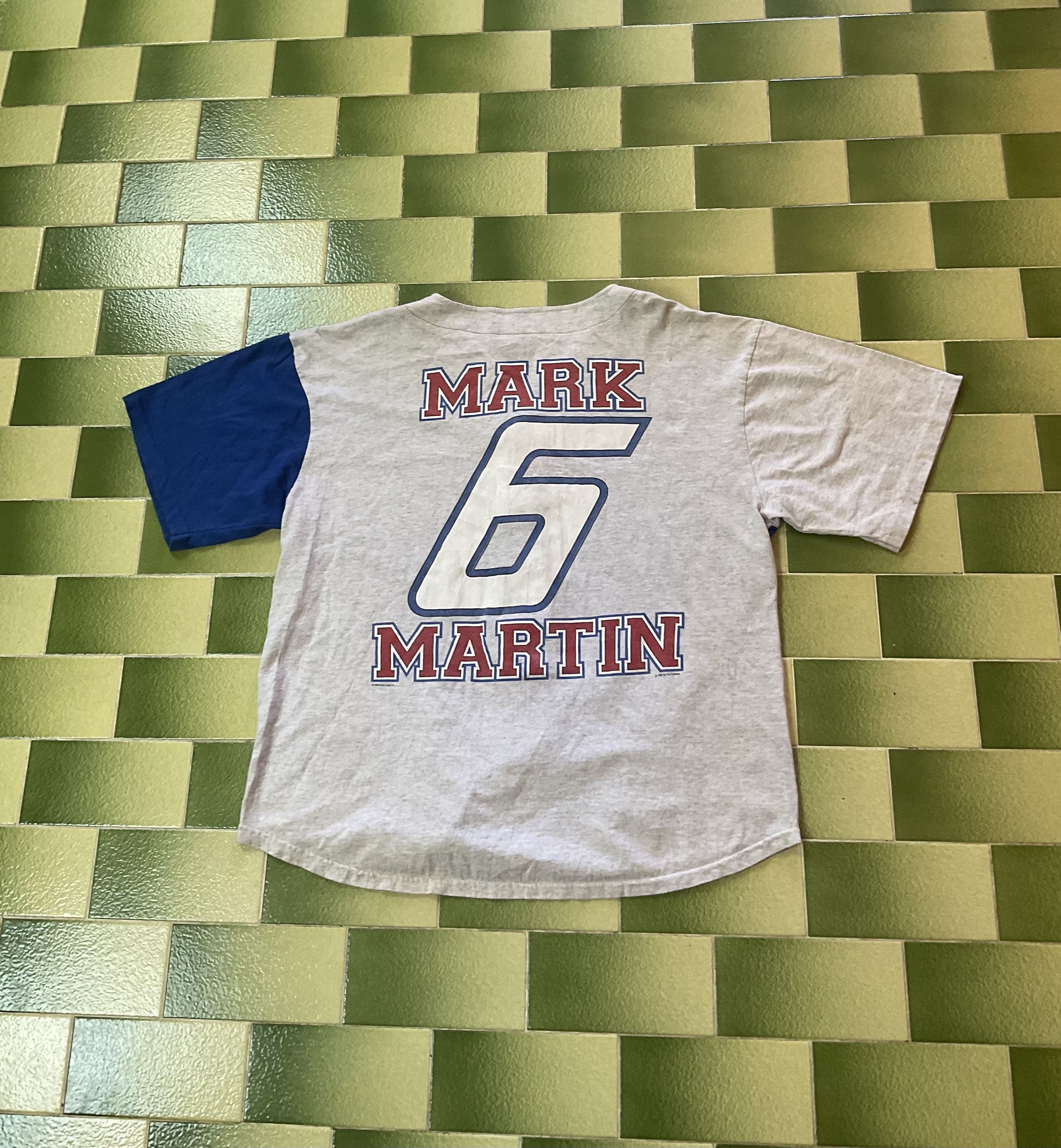 Daytona Vintage 1995 Mark Martin Baseball Jersey Style Cotton Size US XL / EU 56 / 4 - 1 Thumbnail