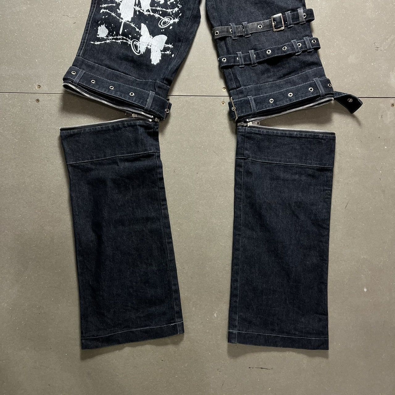 If Six Was Nine × Le Grande Bleu (L.G.B.) Blood Storm Strap Adjustable & Zip-off Denim Size US 30 / EU 46 - 6 Thumbnail