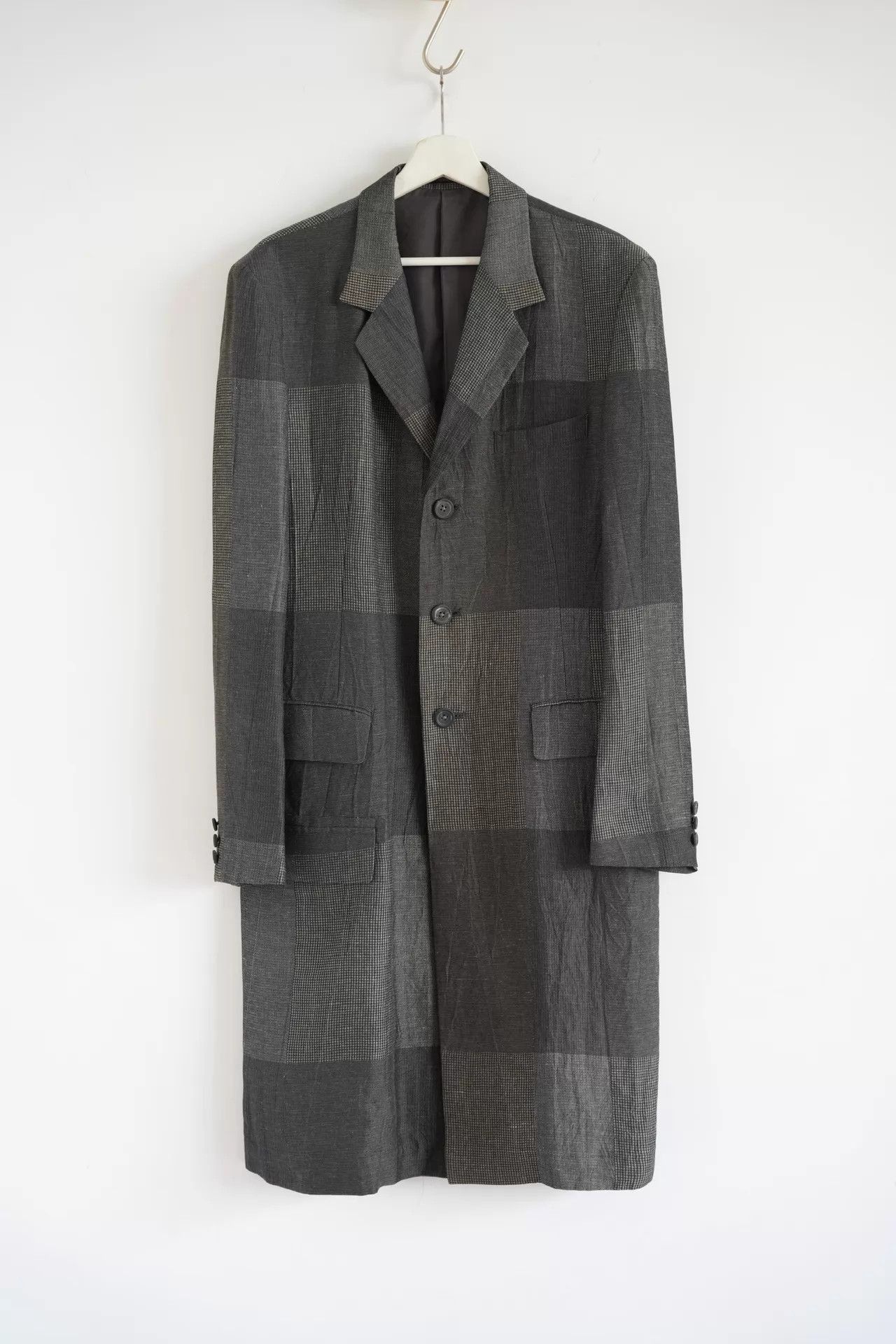 Yohji Yamamoto Multi Checkered Long Coat - Size M Size US M / EU 48-50 / 2 - 1 Thumbnail