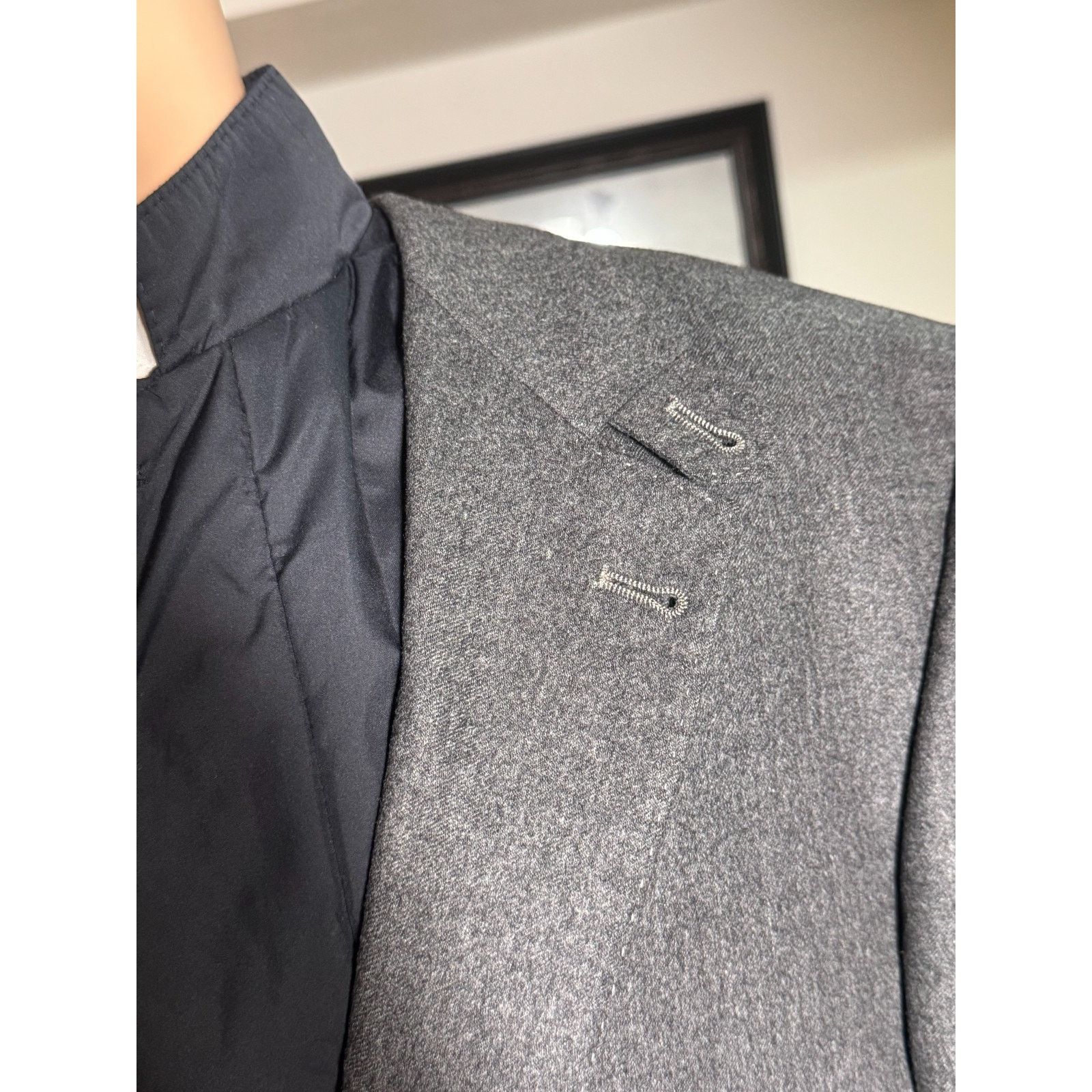 Brunello Cucinelli Brunello Cucinelli Hybrid Gray Cashmere Blazer Nylon Vest 52 Size US L / EU 52-54 / 3 - 4 Thumbnail