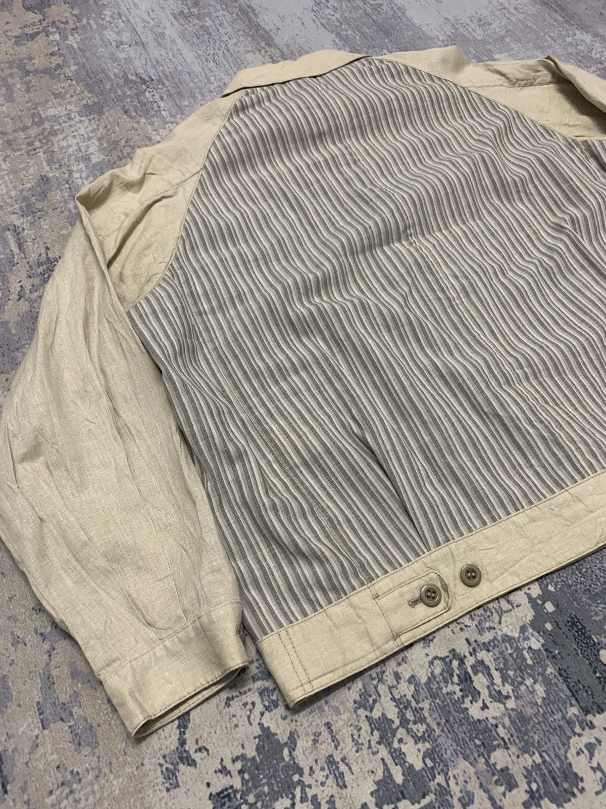 Japanese Brand Vintage Angelo Saputo 1950s Style Striped Gabardine Jacket Size US M / EU 48-50 / 2 - 6 Thumbnail