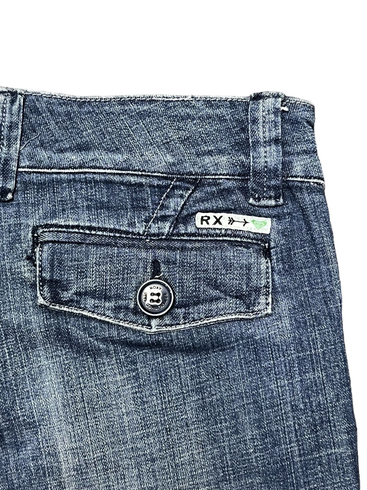 Quiksilver FYE 🔥ROXY Ultra Wide Leg Flare Vintage Distressed Denim Size 29" - 8 Thumbnail