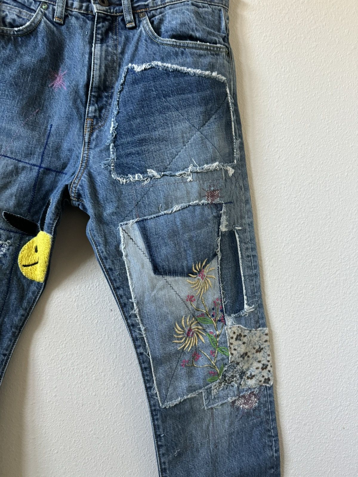 Kapital Kapital Patchwork OKABILLY Jeans GRAIL Size US 32 / EU 48 - 3 Thumbnail