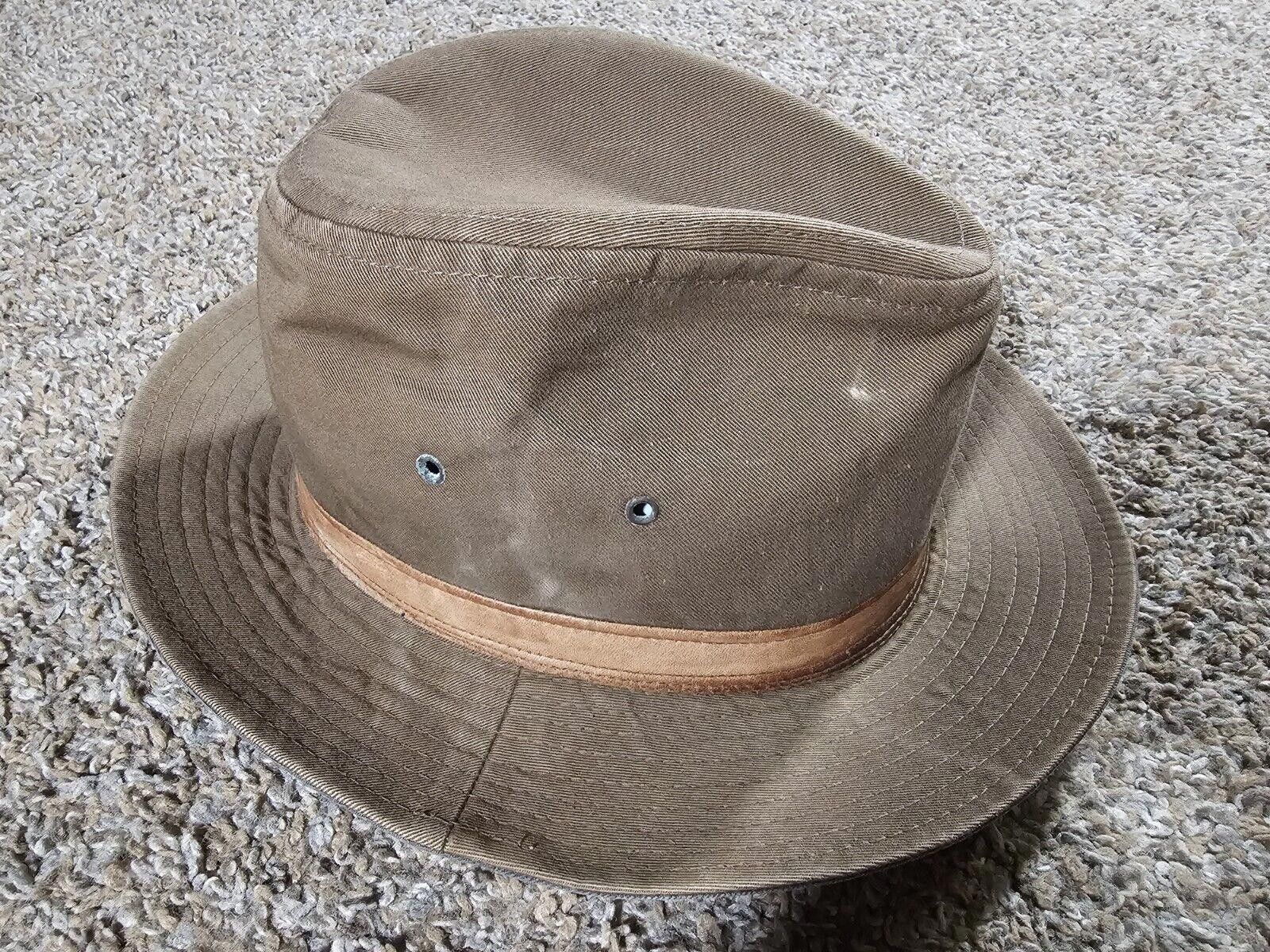 London Fog London Fog Brown Fedora Medium 7 - 7 1/8 Canvas Made in USA Size ONE SIZE - 1 Thumbnail