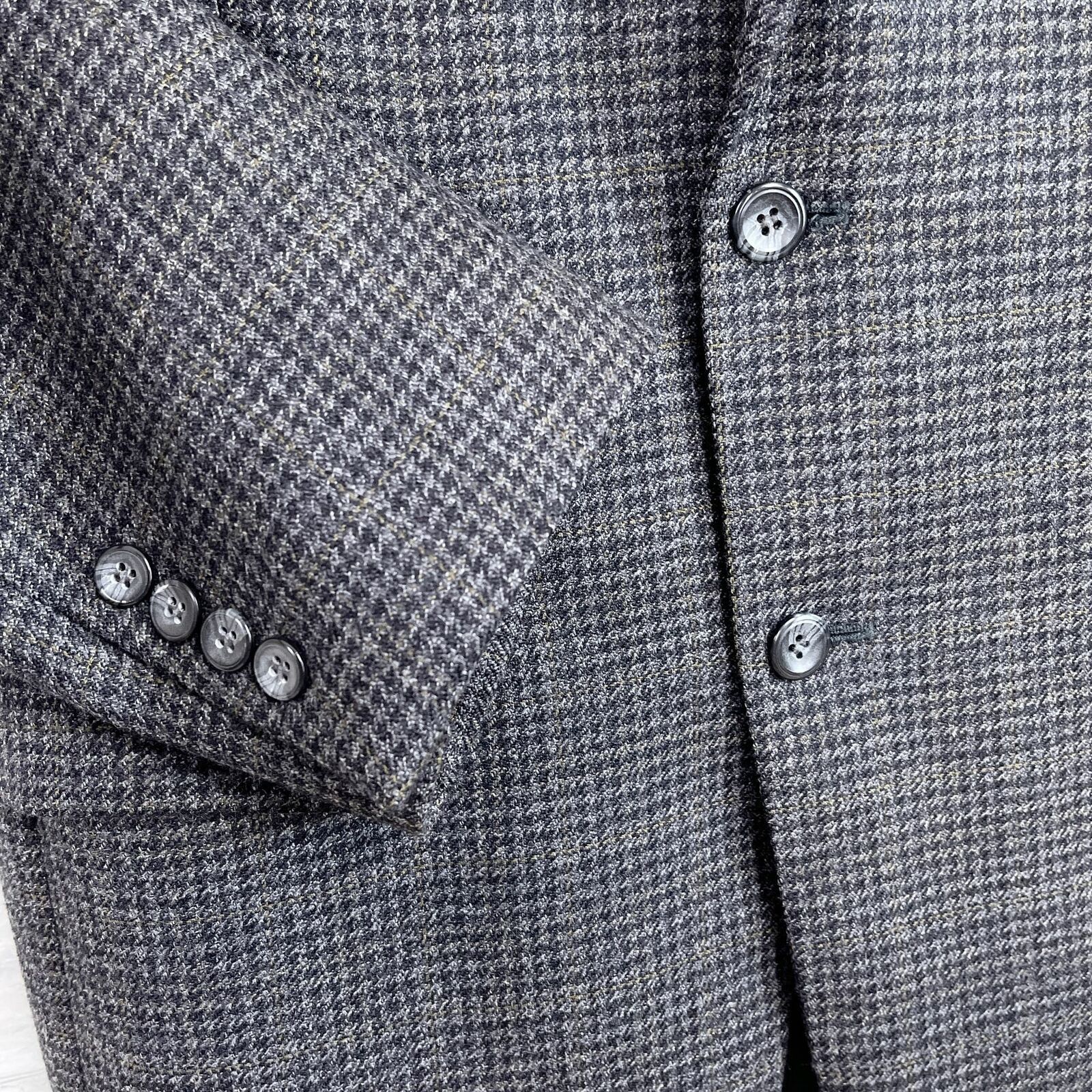 Other Jos A Bank Wool Tweed Sport Coat Gray Glen Check Mens 39R Size 38R - 3 Thumbnail