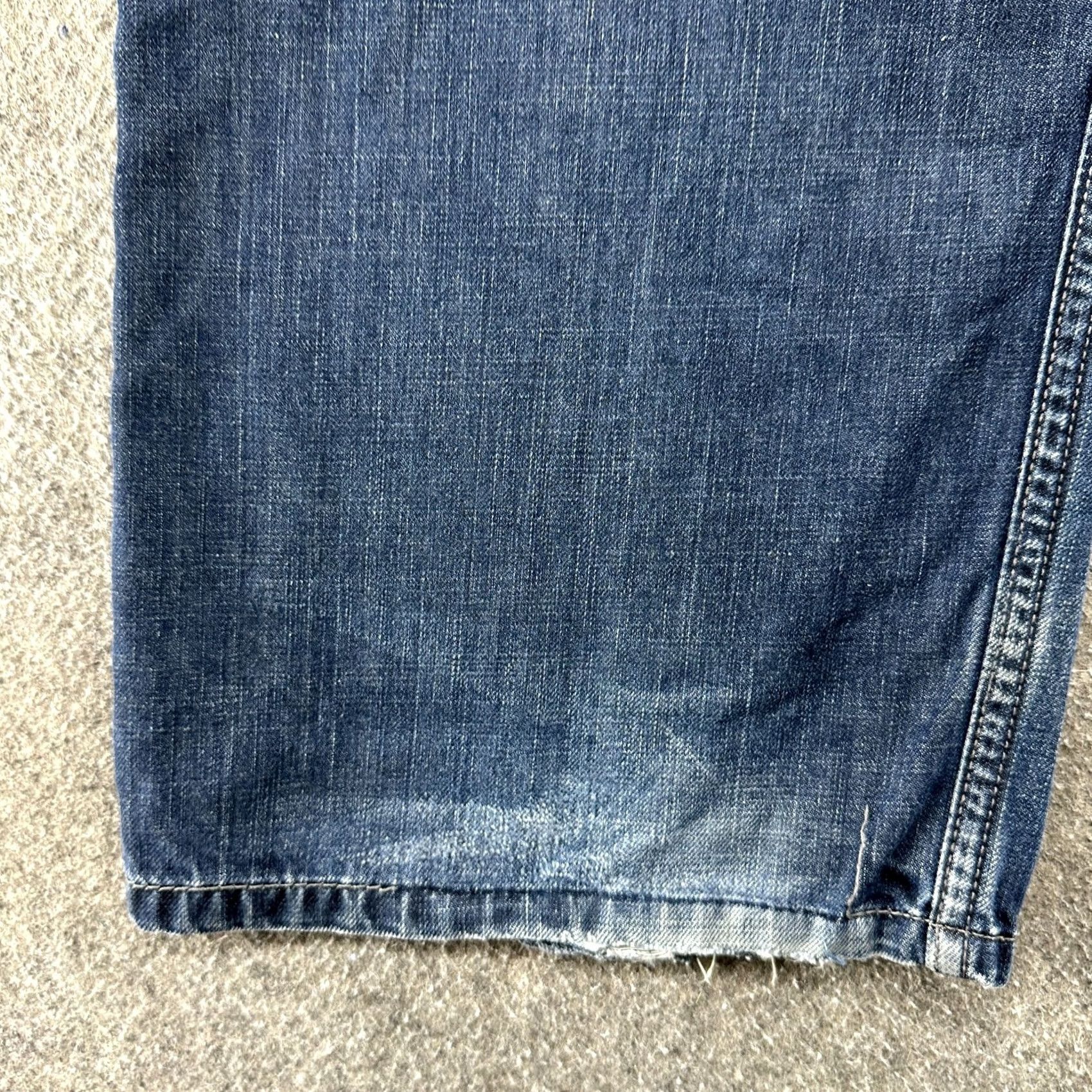 Levi's VINTAGE Levi's 569 Jeans Mens 40x32 Blue Distressed Relaxed 5-Pocket Denim Cotton Straight Baggy Y2K Size US 40 / EU 56 - 4 Thumbnail