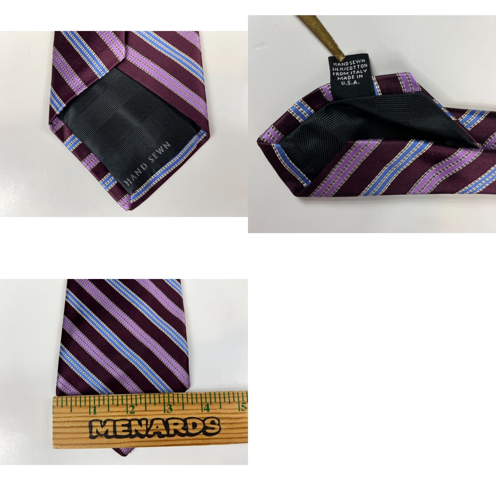 Robert Talbott Robert Talbott Carmel Men's Tie Striped Hand Made in USA One Size Multicolor Size ONE SIZE - 8 Thumbnail