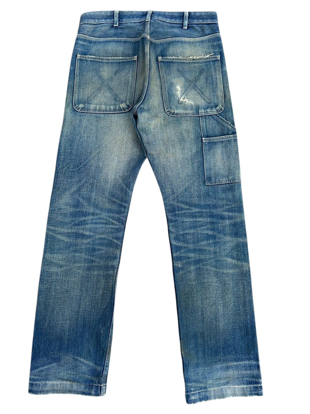 Kaws Thrashed Original Fake Kaws Selvedge Denim Jeans Size US 34 / EU 50 - 2 Thumbnail