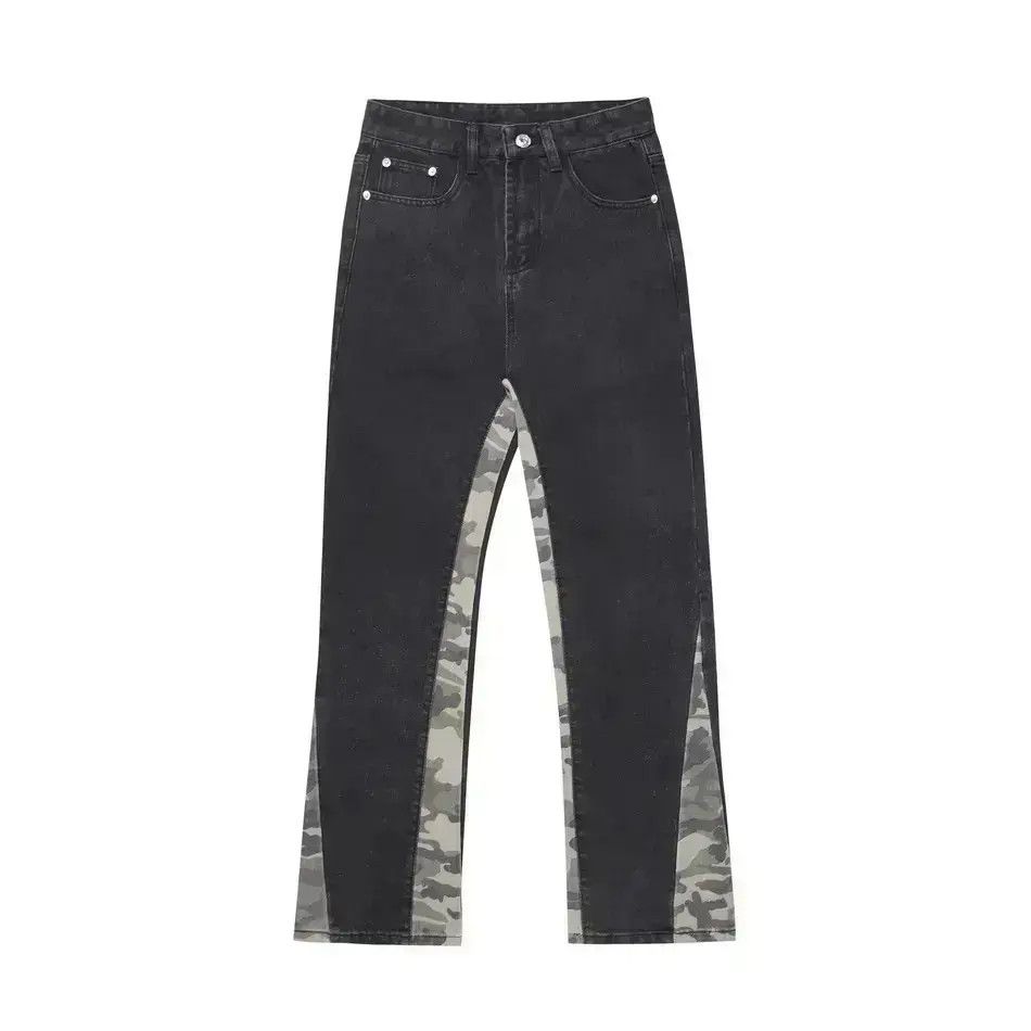 Japanese Brand Retro slim fit patchwork flared jeans Size US 32 / EU 48 - 6 Thumbnail