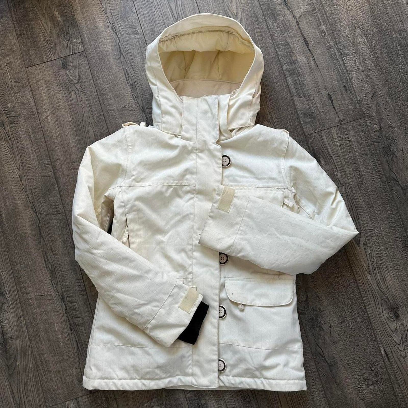 Vintage Vintage 00s Pinstripe Ski Snowboard Puffer Zip Winter Jacket Size S / US 4 / IT 40 - 5 Thumbnail